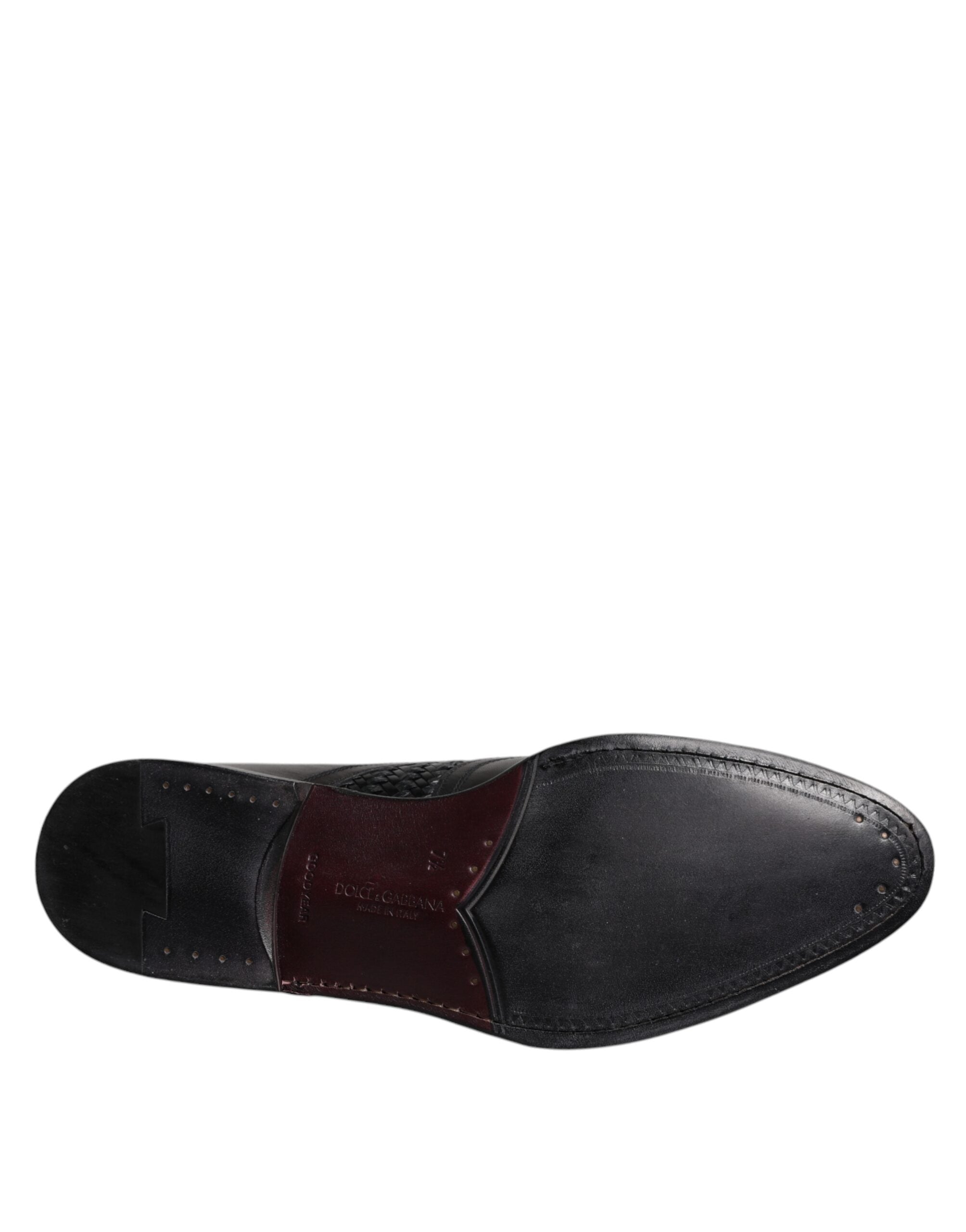 Dolce & Gabbana Black Leather Derby Wingtip Lace Up Formal Dress Shoes-8