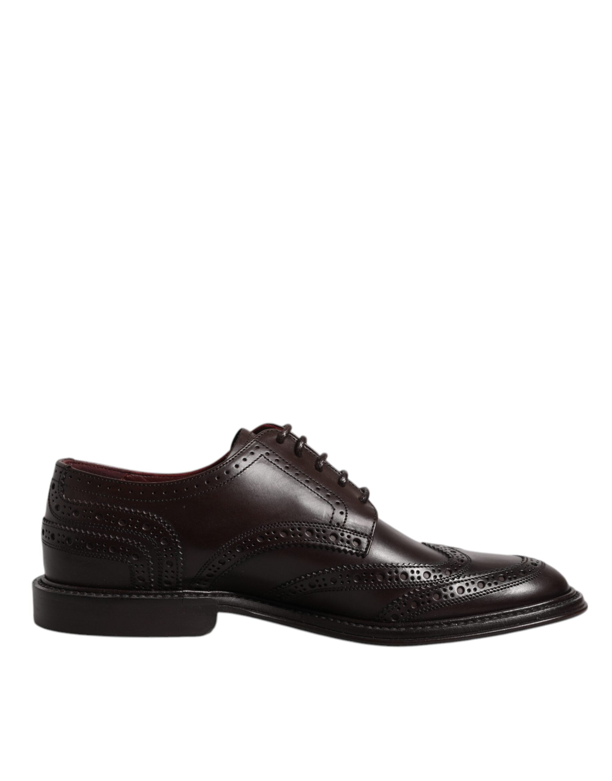 Dolce & Gabbana Brown Leather Derby Wingtip Lace Up Formal Dress Shoes-7