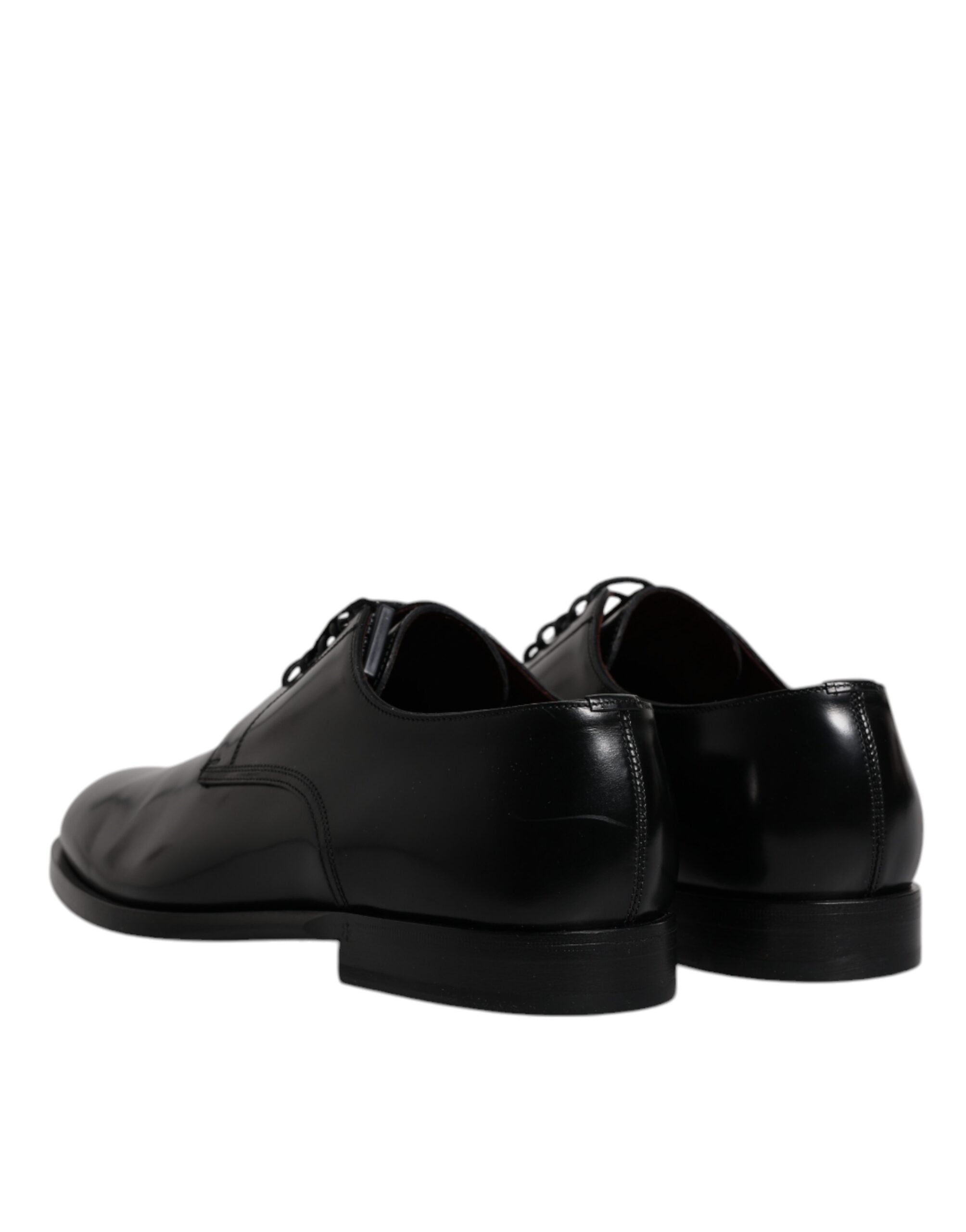 Dolce & Gabbana Schwarze Kalbsleder Derby Schnürschuhe Formal Dress Schuhe-5