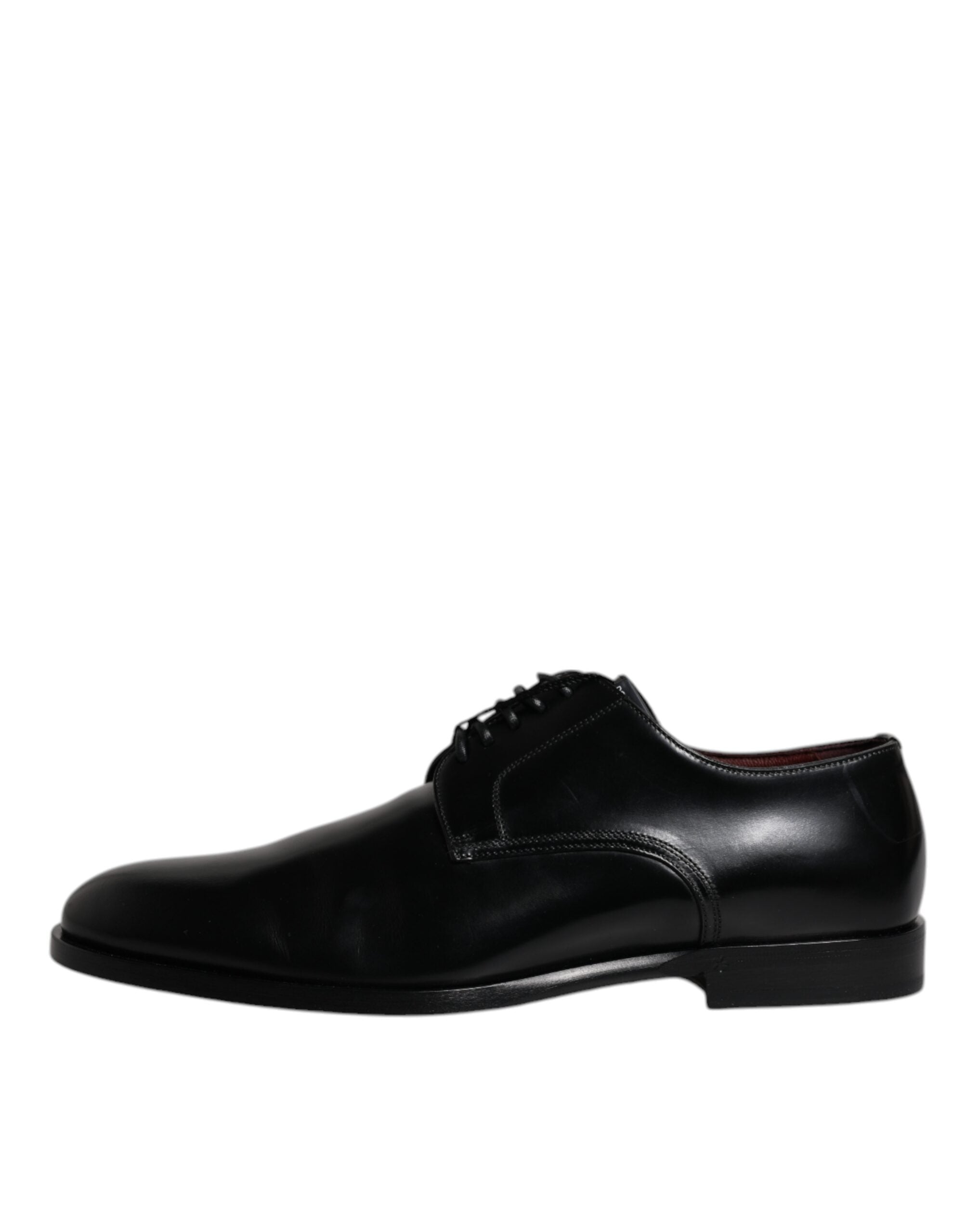 Dolce & Gabbana Schwarze Kalbsleder Derby Schnürschuhe Formal Dress Schuhe-6