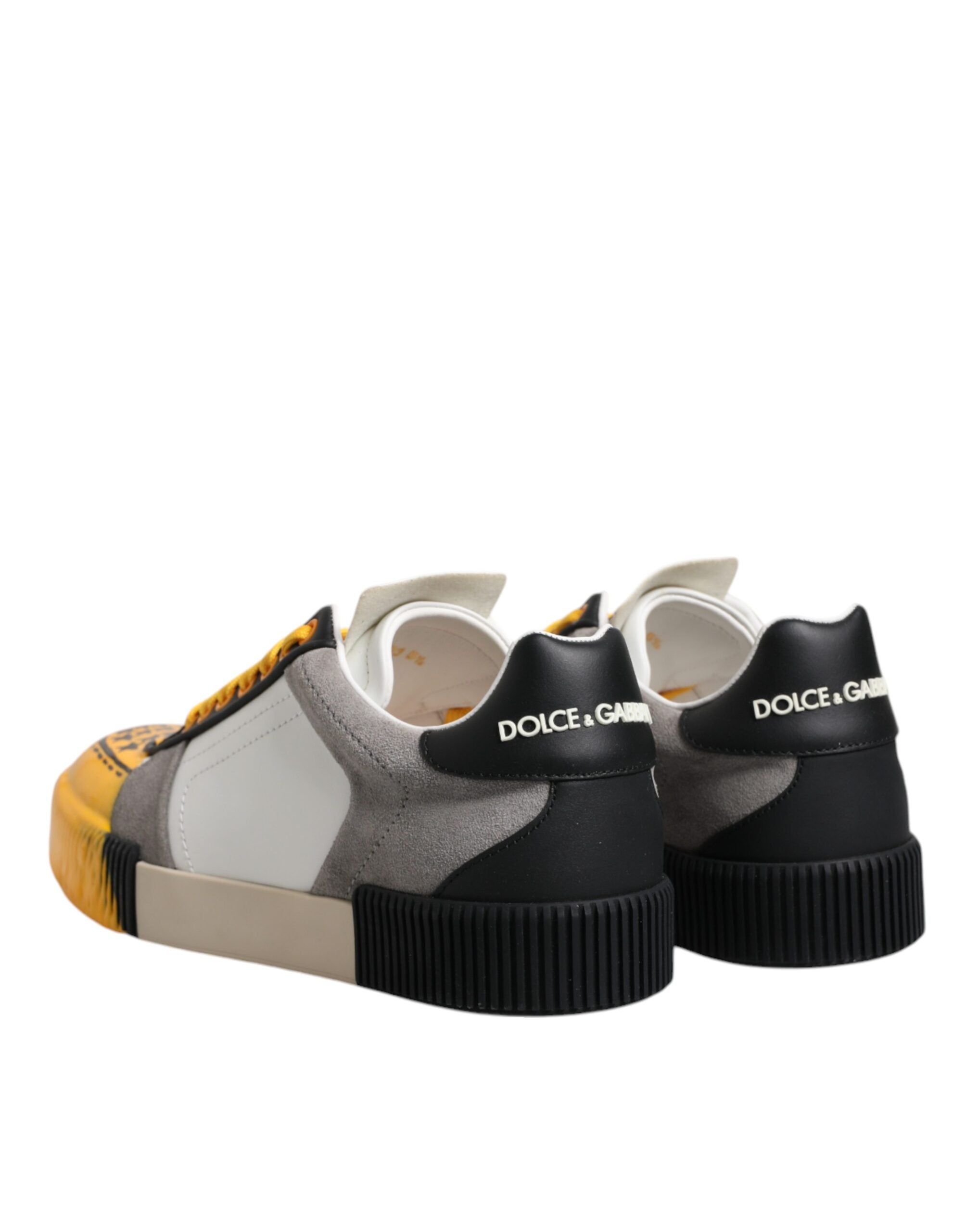 Dolce & Gabbana Multicolor Leather DNA Low Top Sneakers Shoes-5