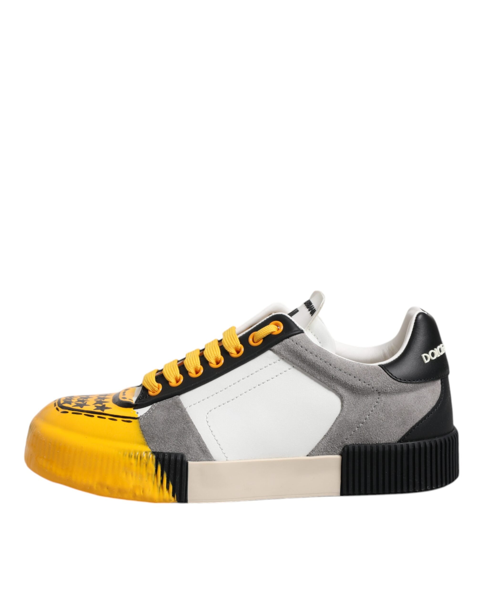 Dolce & Gabbana Multicolor Leather DNA Low Top Sneakers Shoes-6