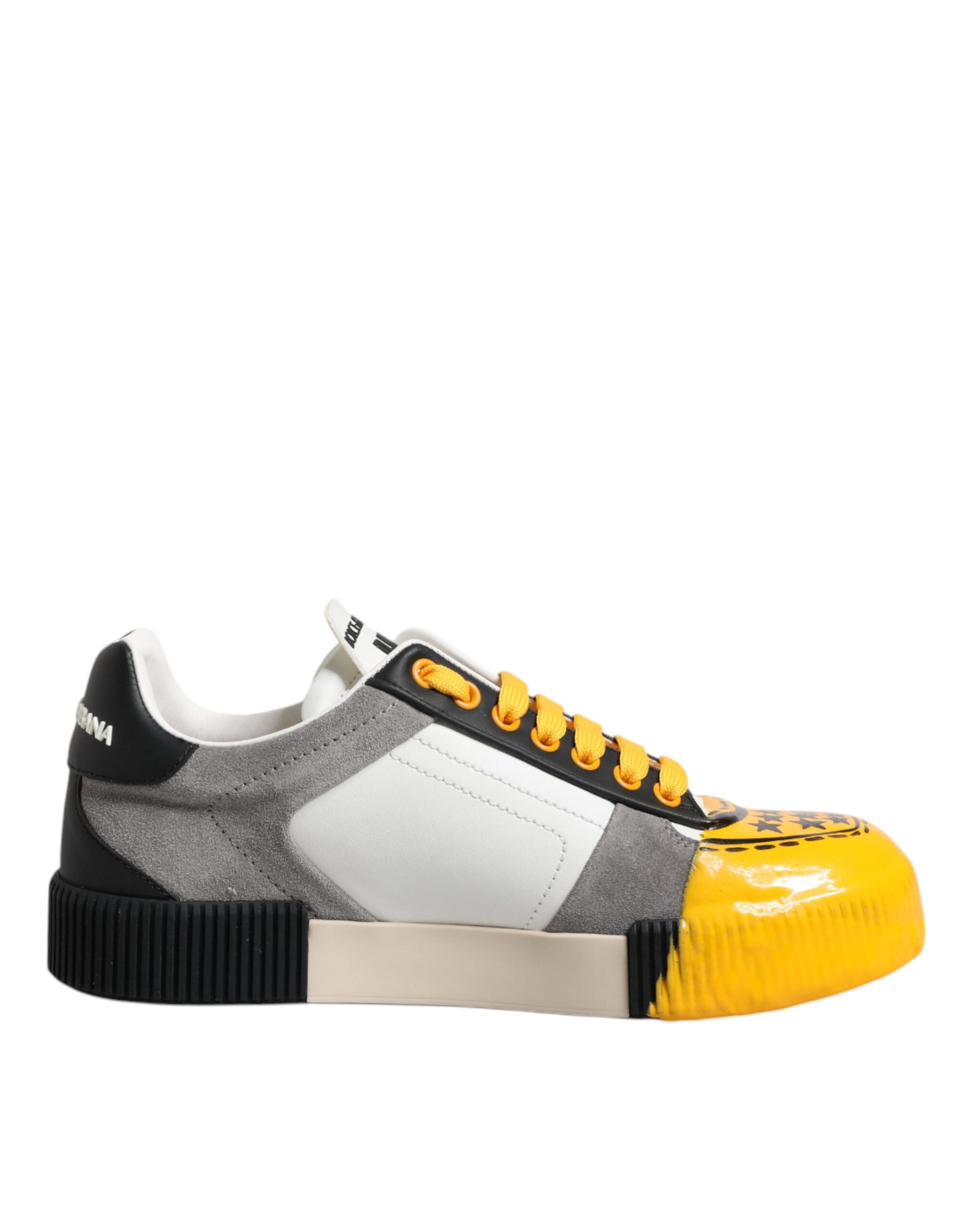 Dolce & Gabbana Multicolor Leather DNA Low Top Sneakers Shoes-1