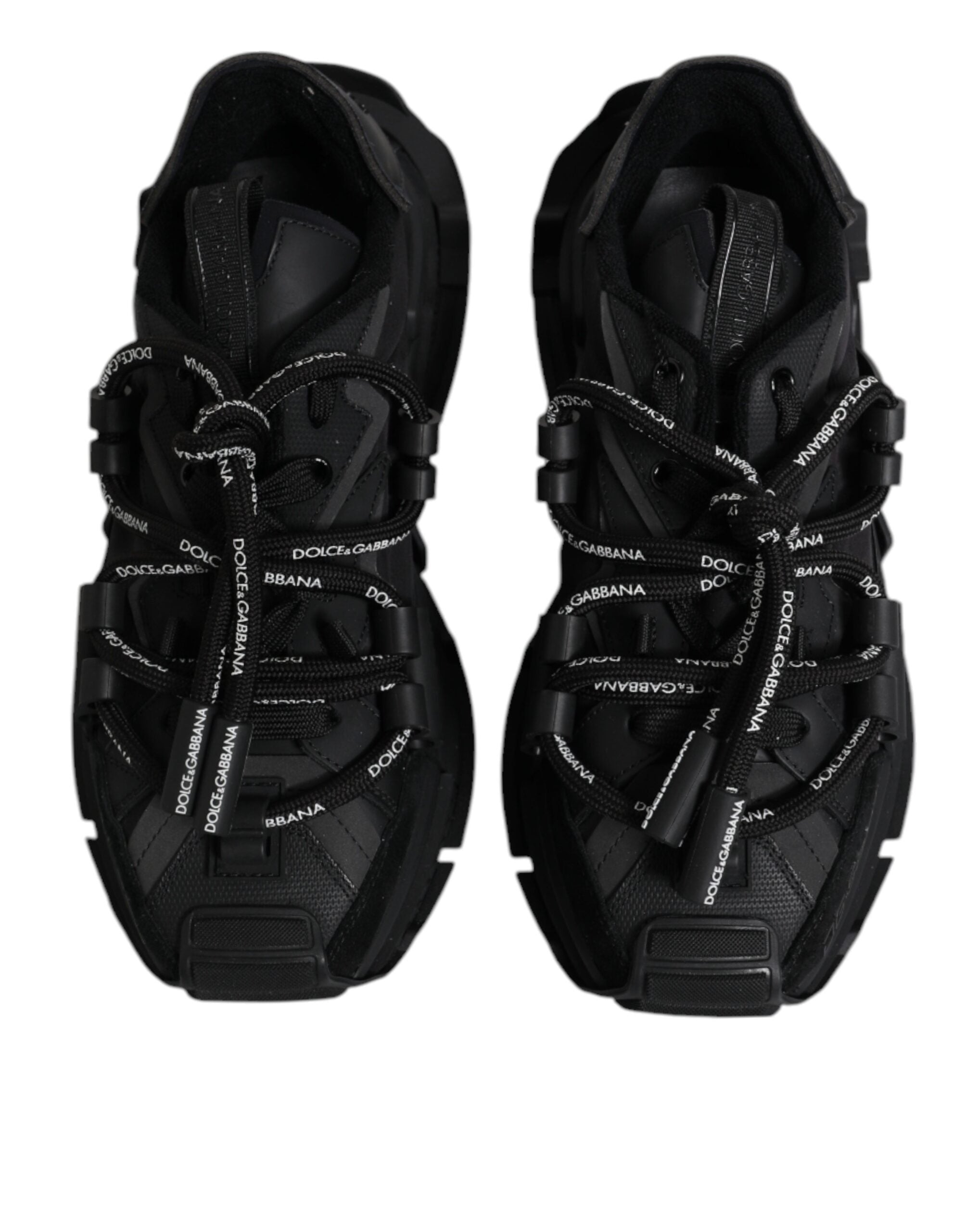 Zapatillas deportivas negras de caña baja con cordones de Dolce & Gabbana-3