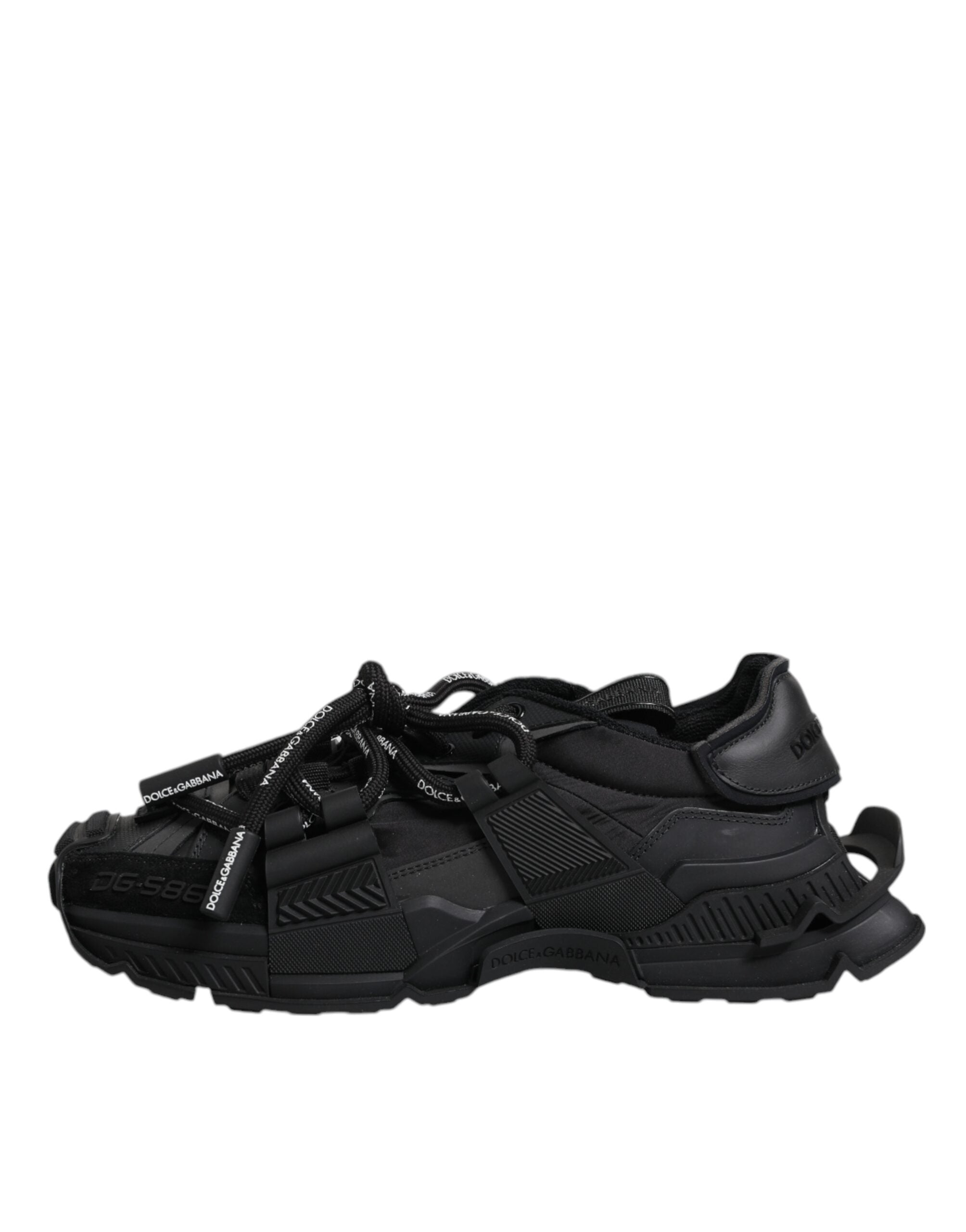 Zapatillas deportivas negras de caña baja con cordones de Dolce & Gabbana-6