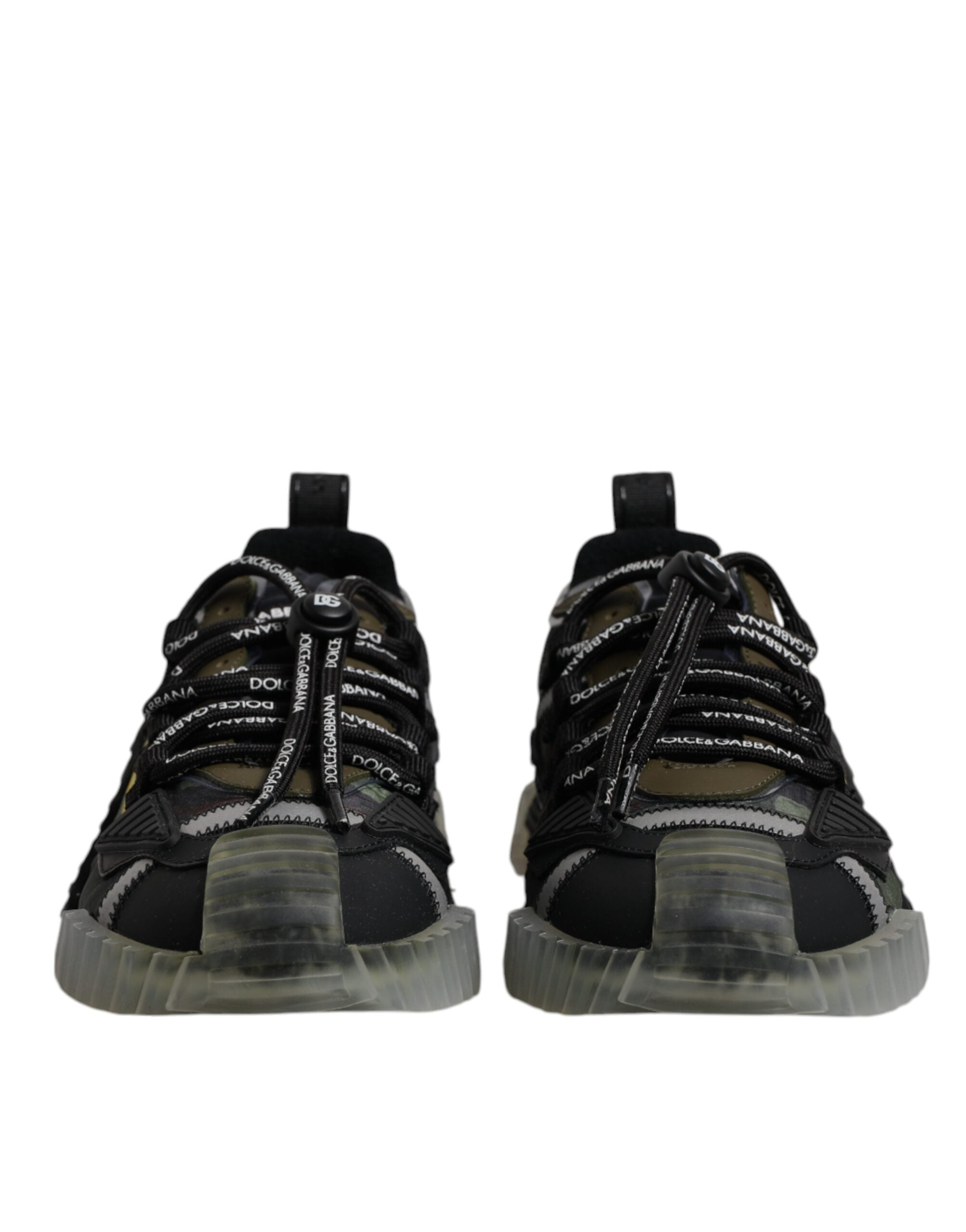 Dolce & Gabbana Black Green Camo NS1 Low Top Sneakers Shoes-2