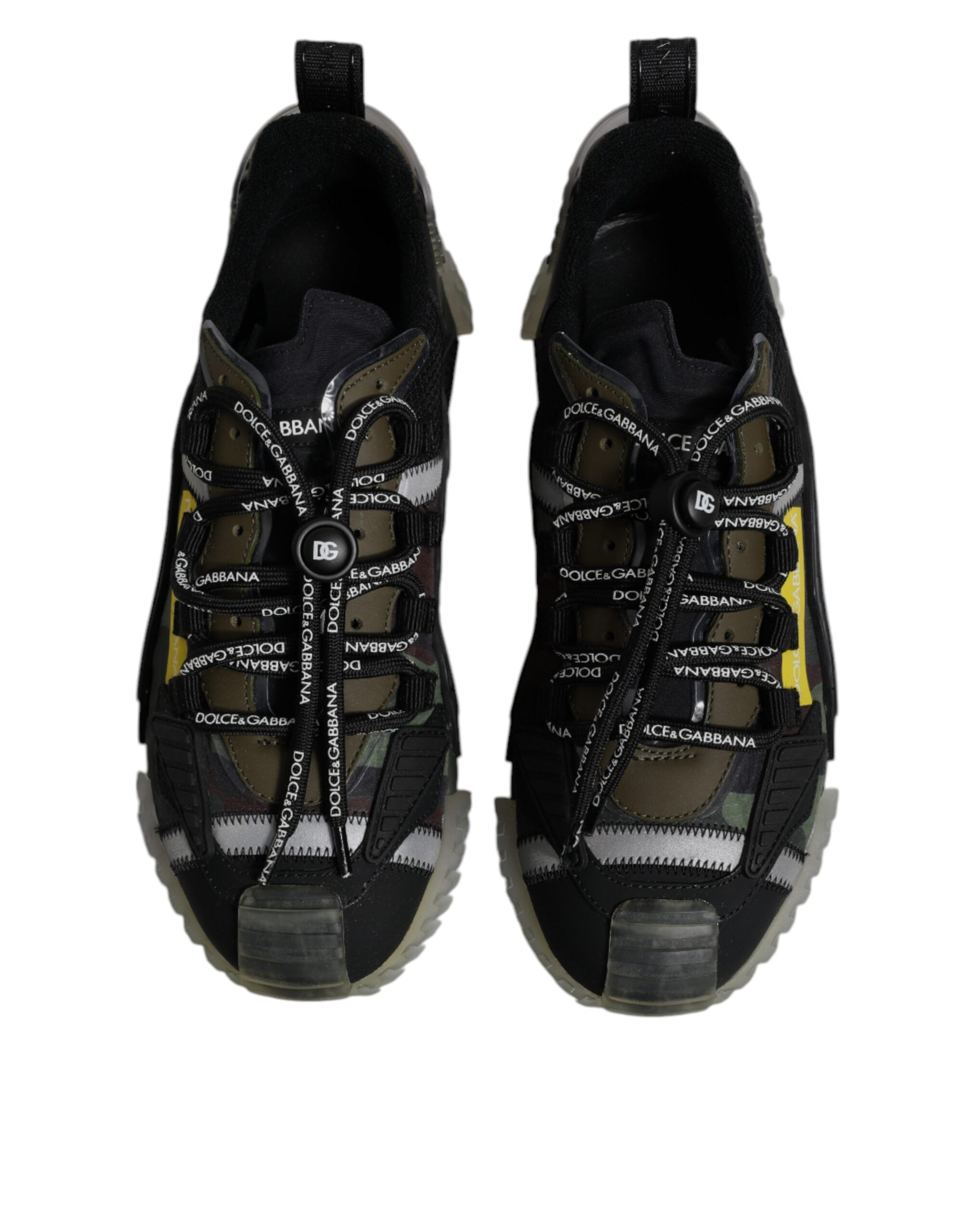Dolce & Gabbana Black Green Camo NS1 Low Top Sneakers Shoes-3