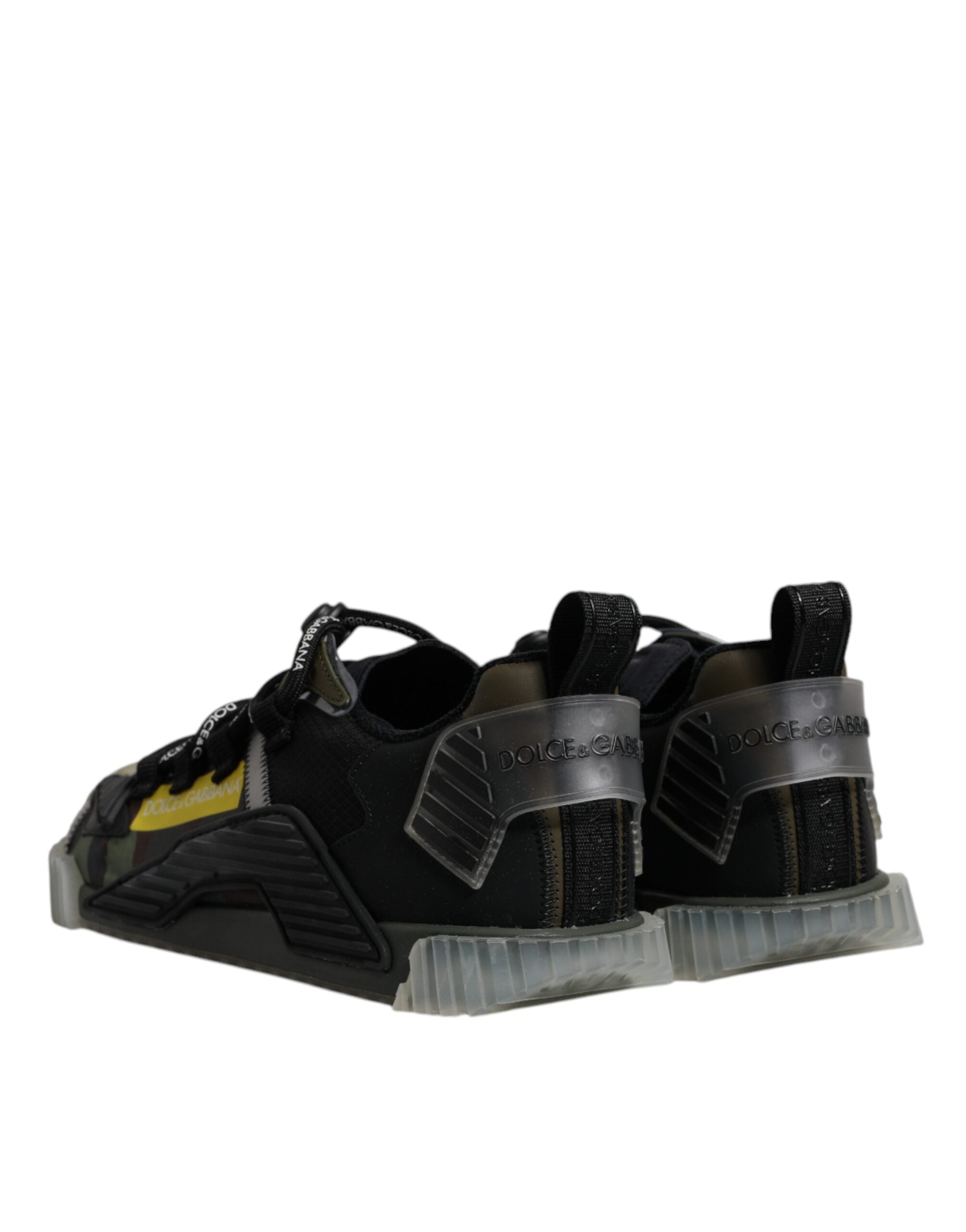Dolce & Gabbana Black Green Camo NS1 Low Top Sneakers Shoes-5