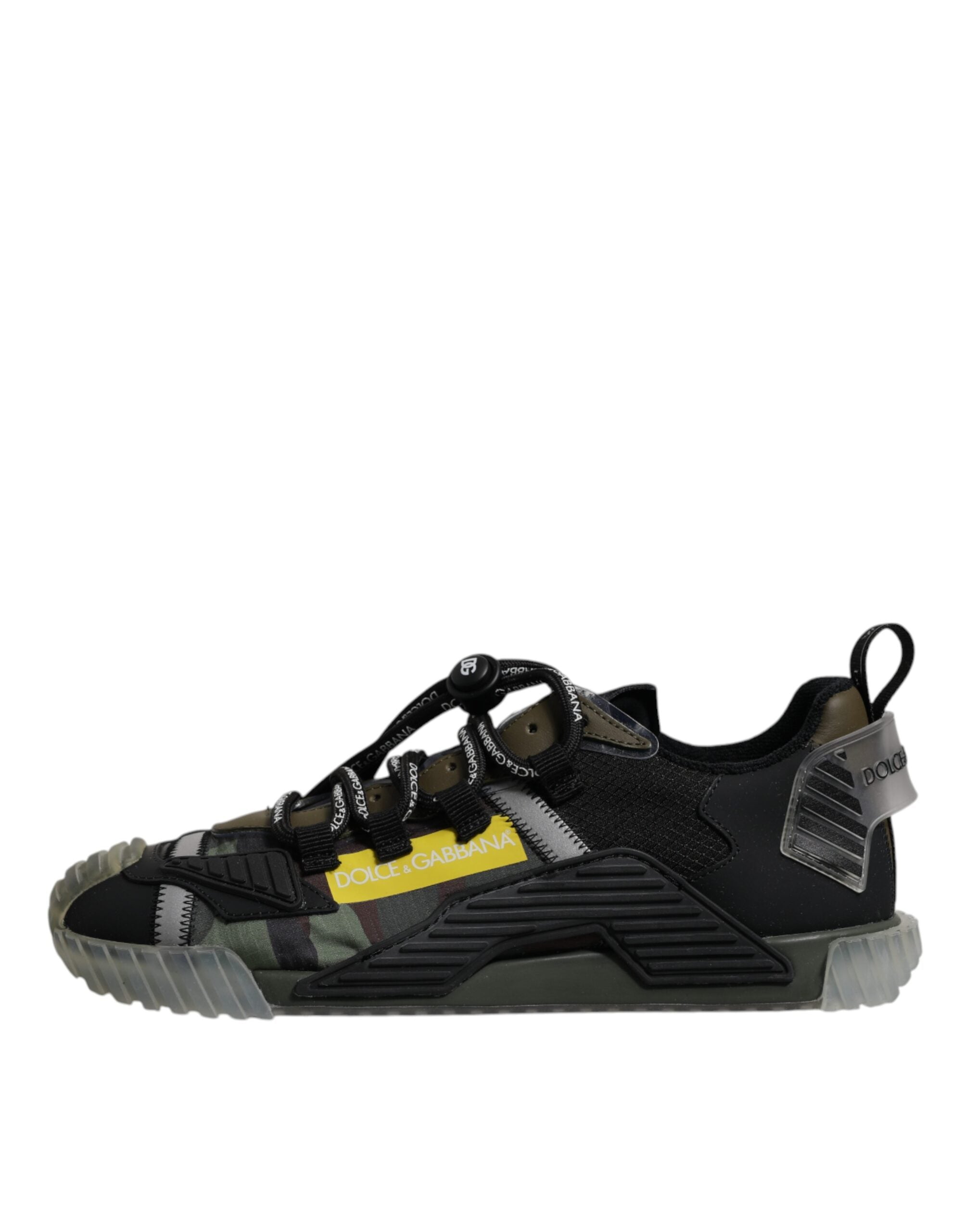 Dolce & Gabbana Black Green Camo NS1 Low Top Sneakers Shoes-6