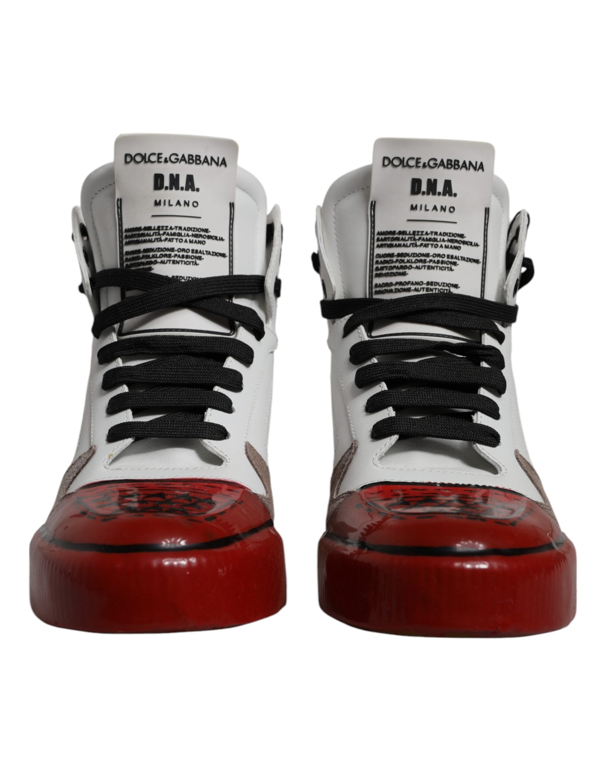 Dolce & Gabbana Multicolor Leder High Top Sneakers Schuhe-2