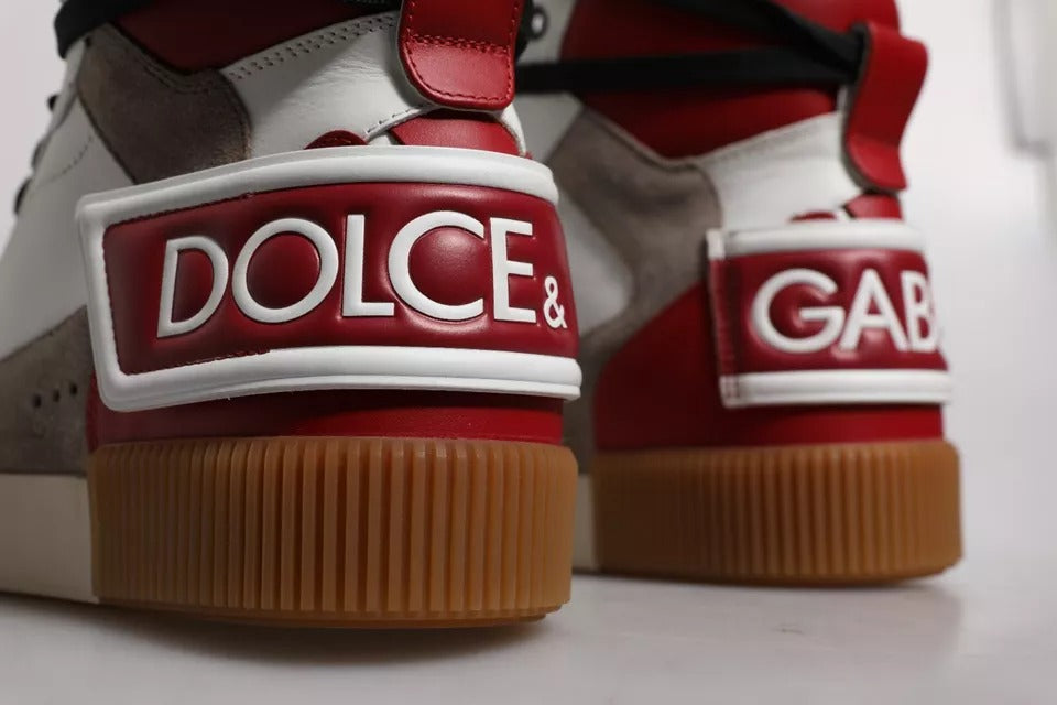Dolce & Gabbana Multicolor Leder High Top Sneakers Schuhe-8