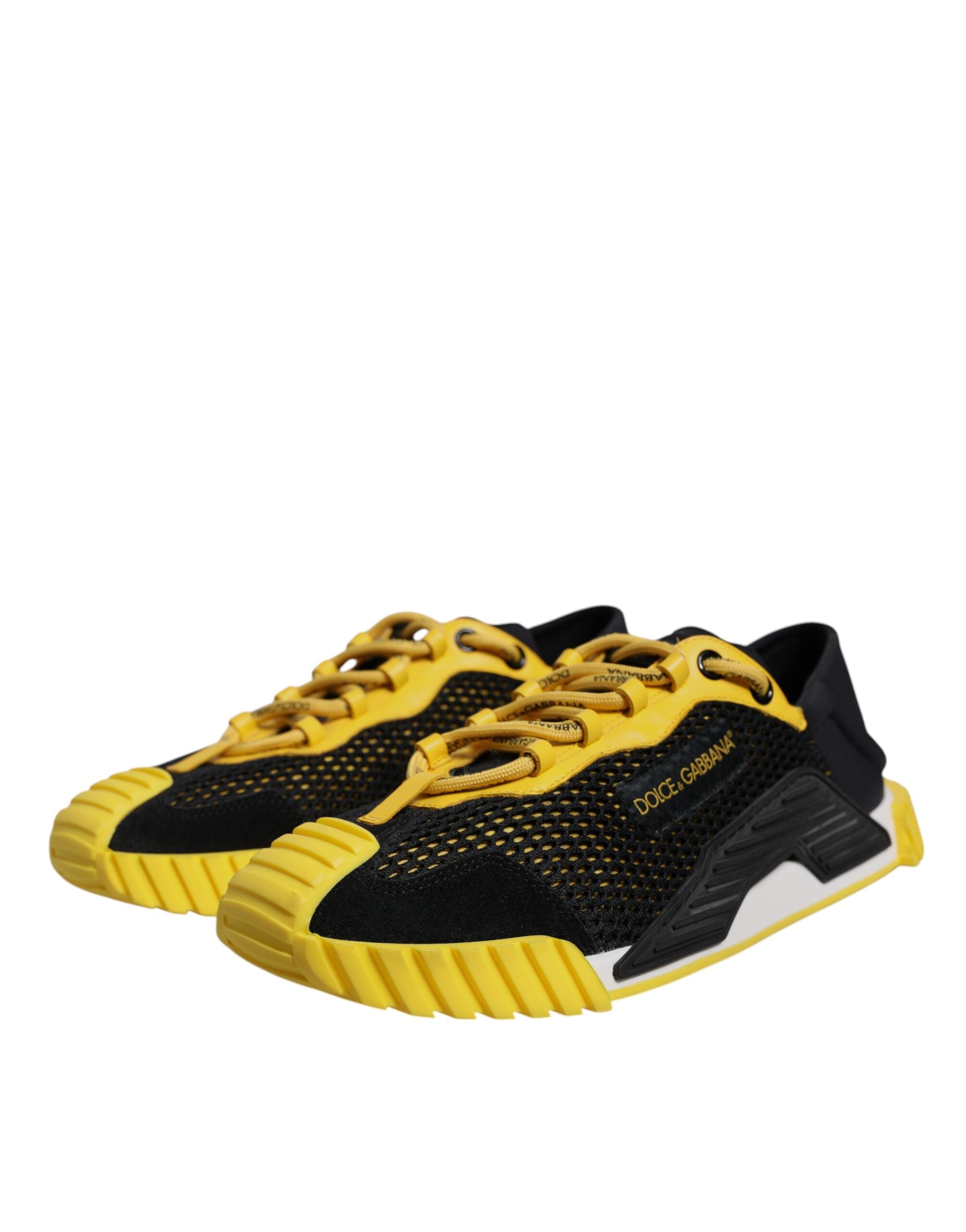Zapatillas deportivas bajas NS1 de Dolce & Gabbana en negro y amarillo-3