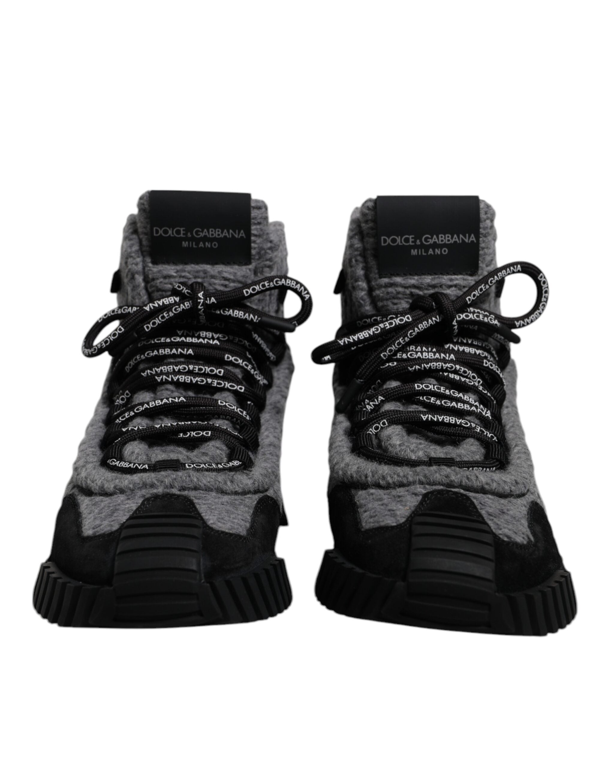 Dolce & Gabbana Grey Black NS1 High Top Boots Sneakers Shoes-2