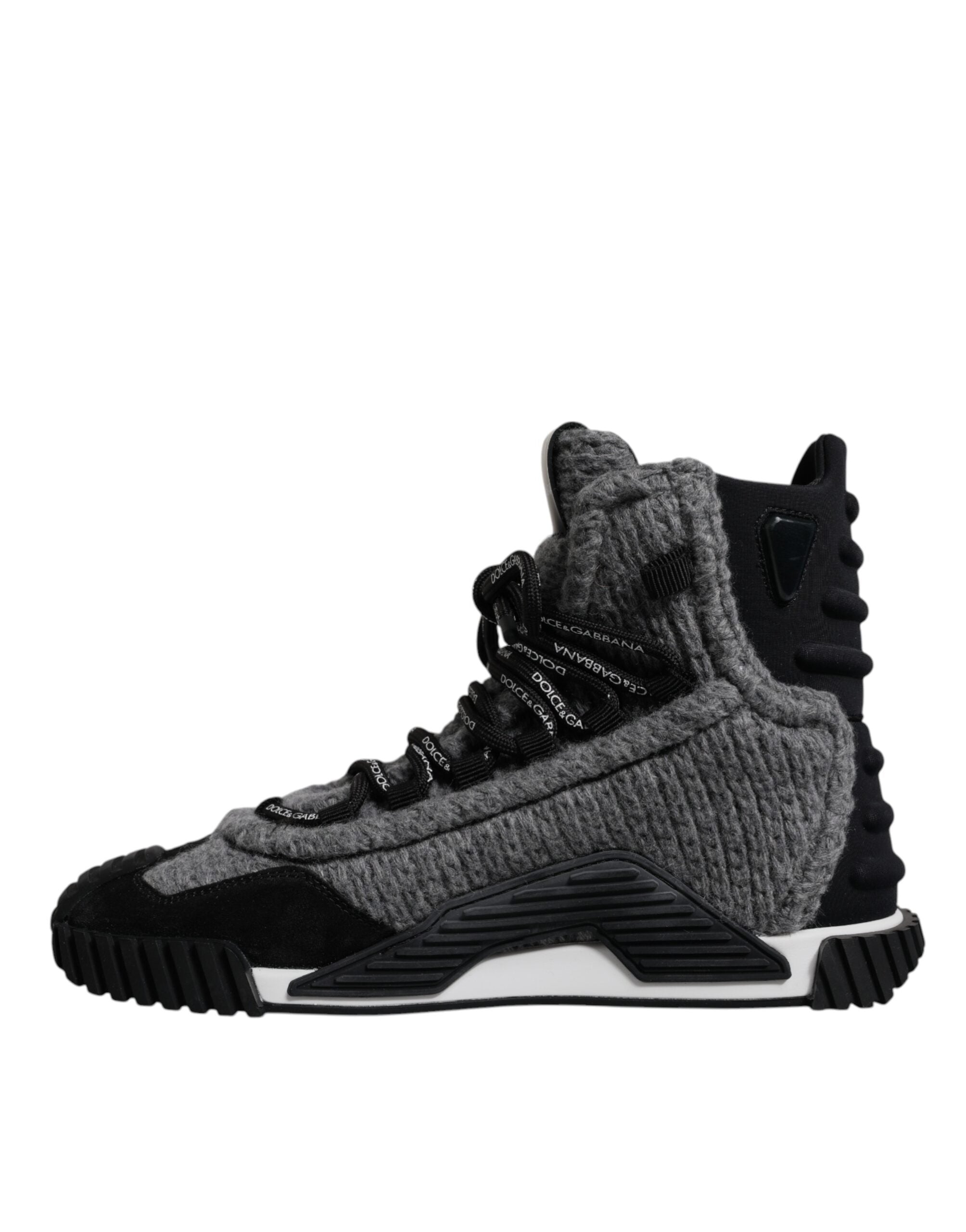 Dolce & Gabbana Grey Black NS1 High Top Boots Sneakers Shoes-5