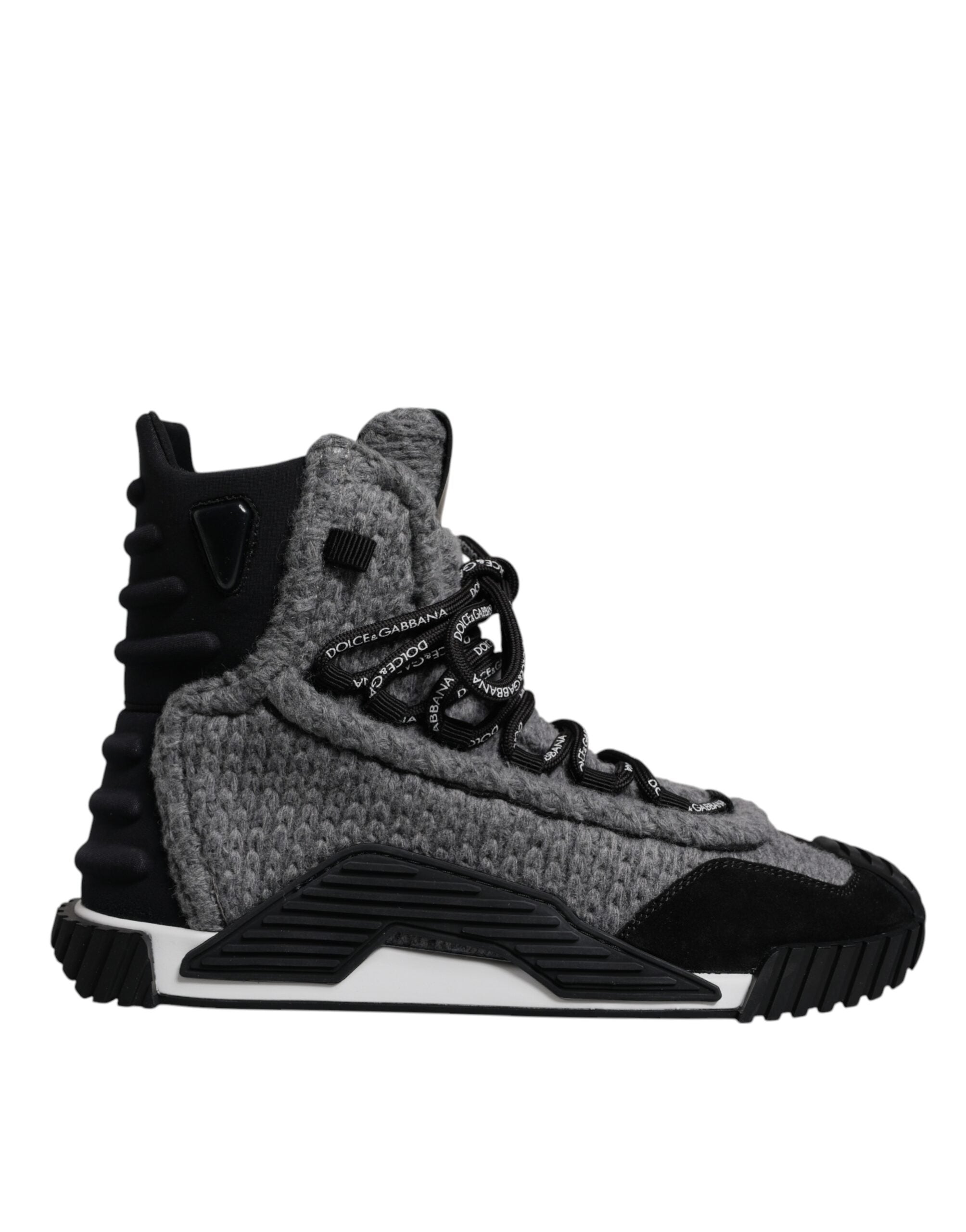 Dolce & Gabbana Grey Black NS1 High Top Boots Sneakers Shoes-6