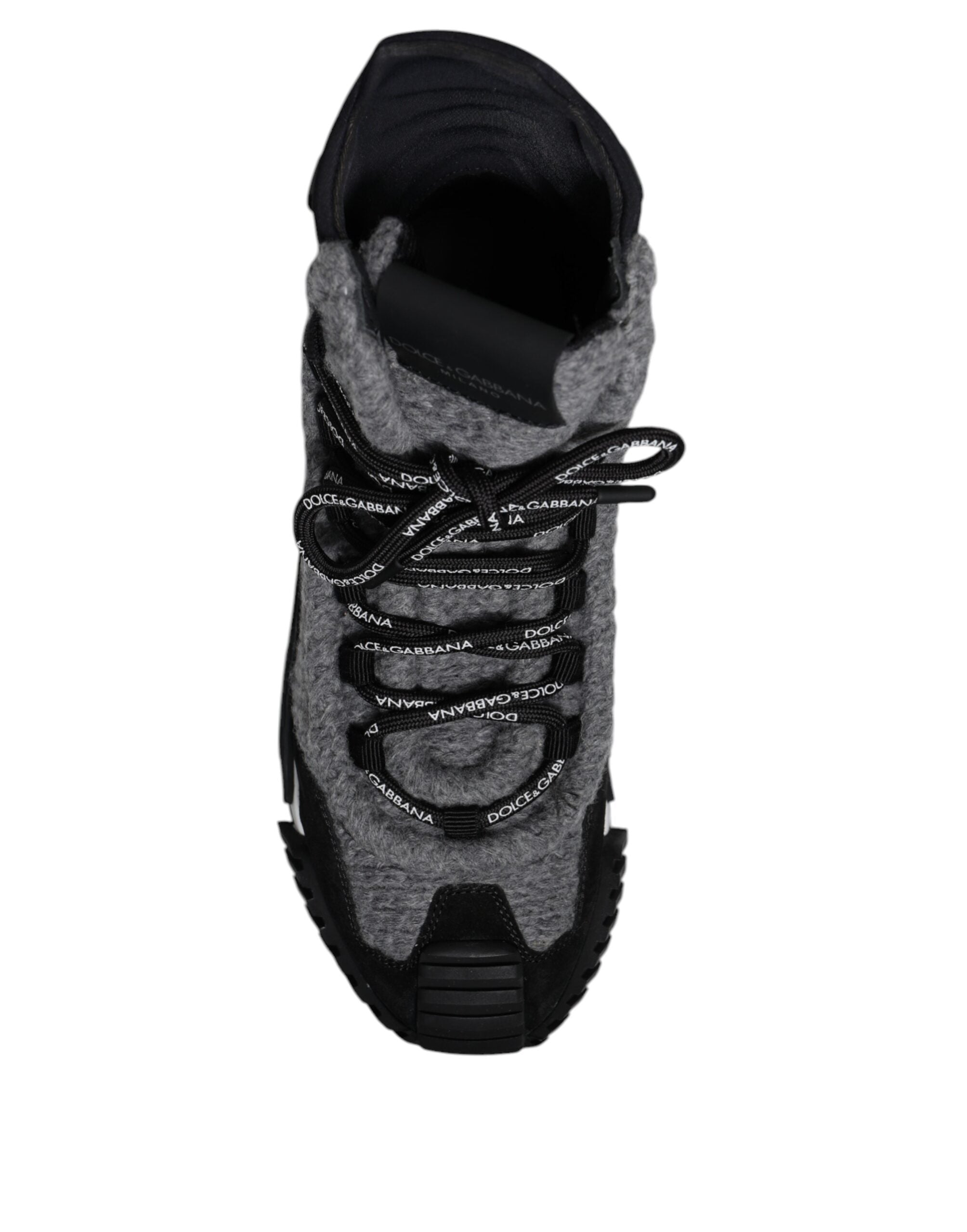 Dolce & Gabbana Grey Black NS1 High Top Boots Sneakers Shoes-8