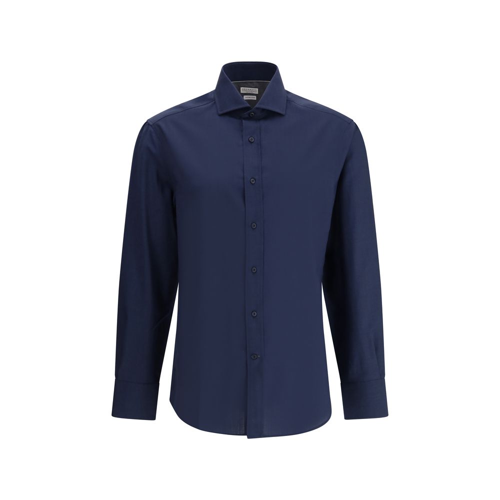 Brunello Cucinelli cotton shirt in blue-1
