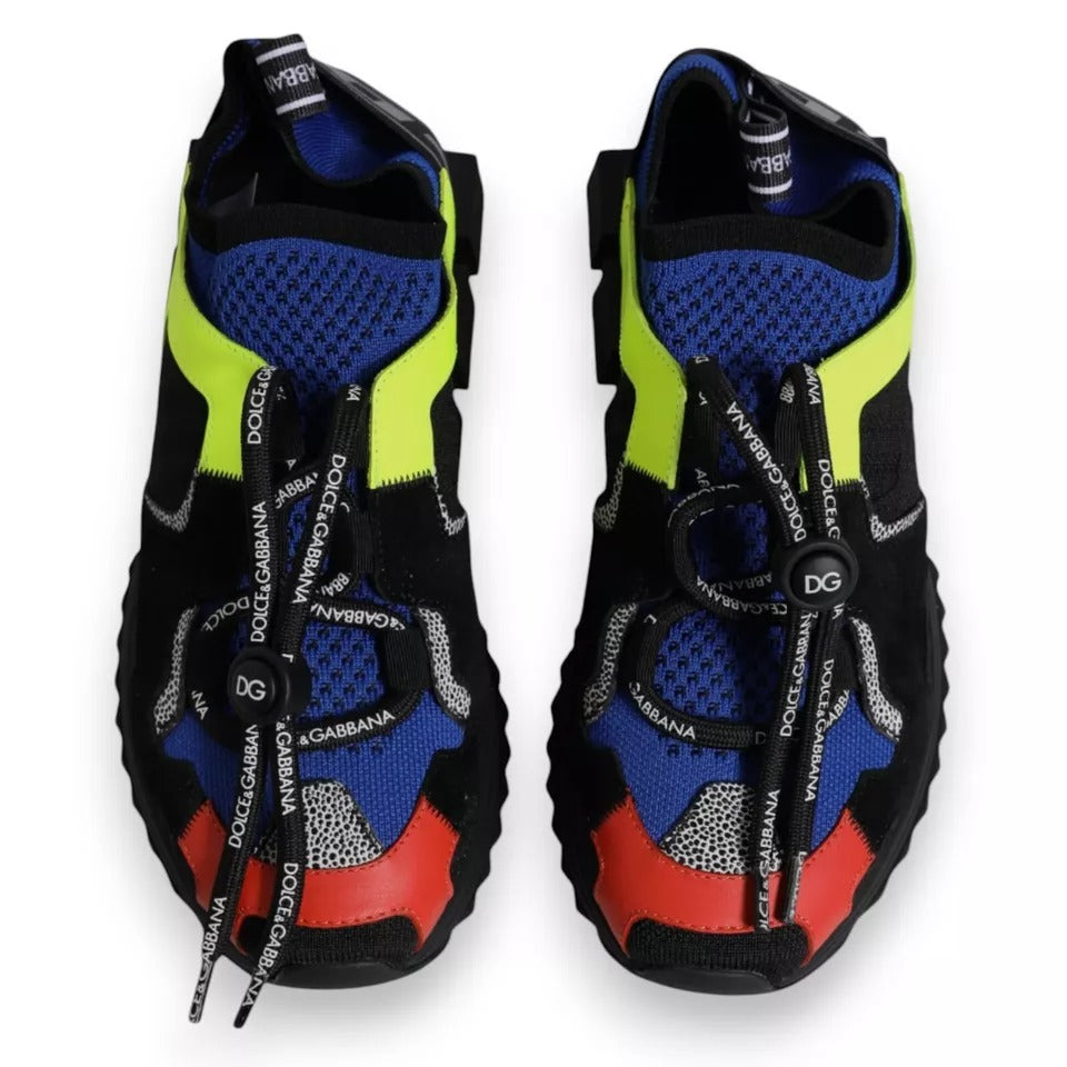 Dolce & Gabbana Multicolor Mesh Sorrento Trekking Sneakers Shoes-3