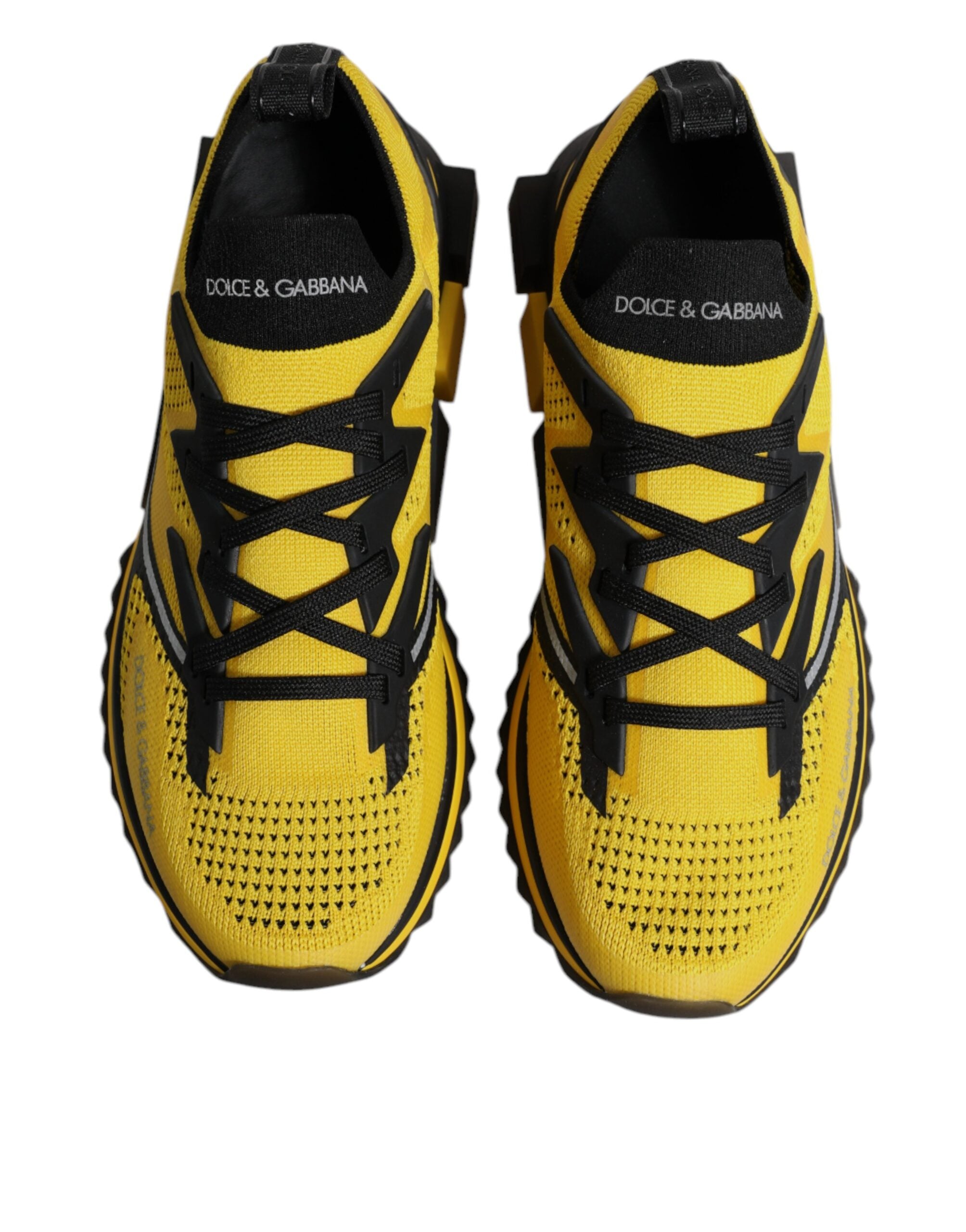Dolce & Gabbana Yellow Sorrento Sport Stretch Sneakers Shoes-3