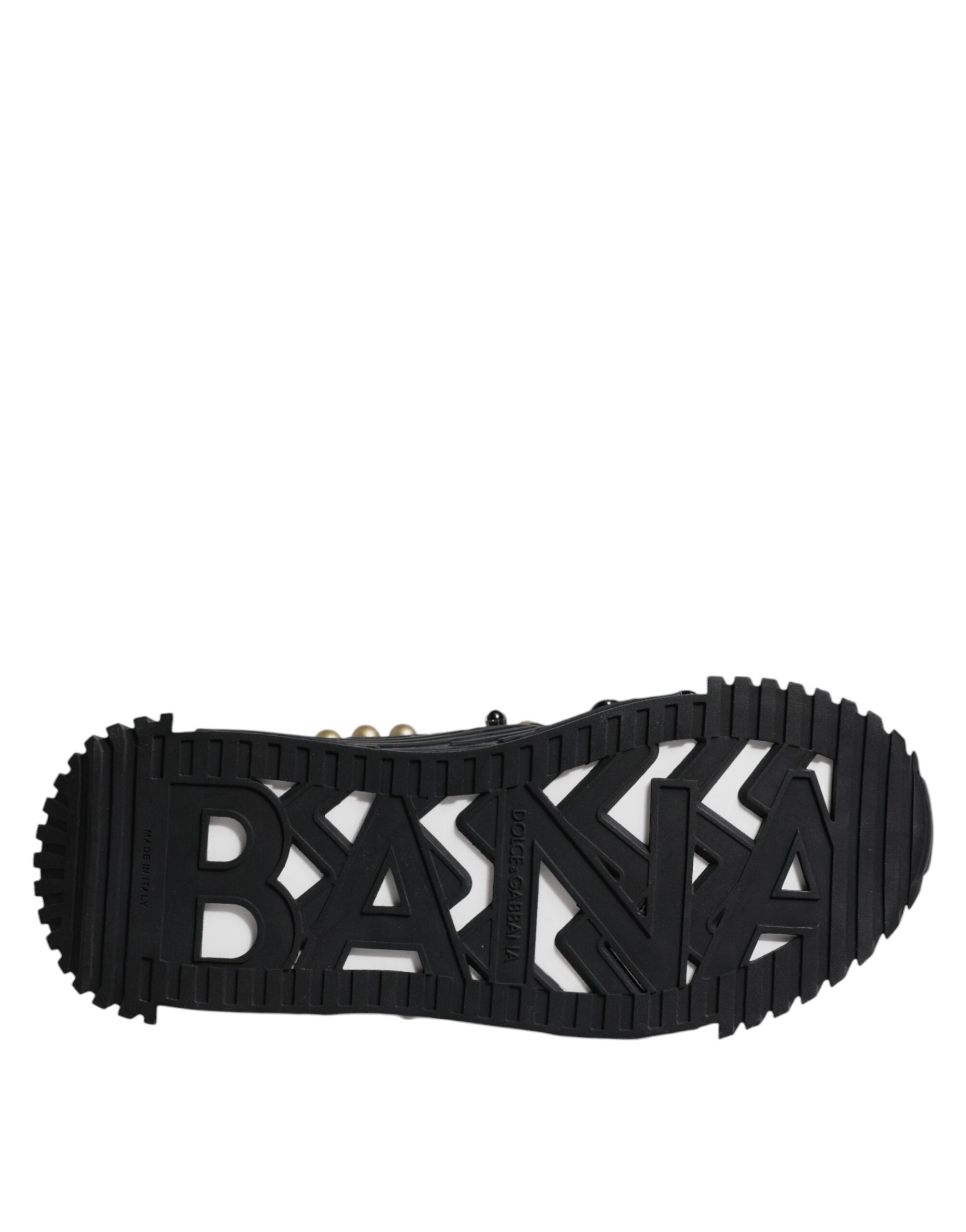 Sandalias con tachuelas de cuero negro de Dolce & Gabbana-8