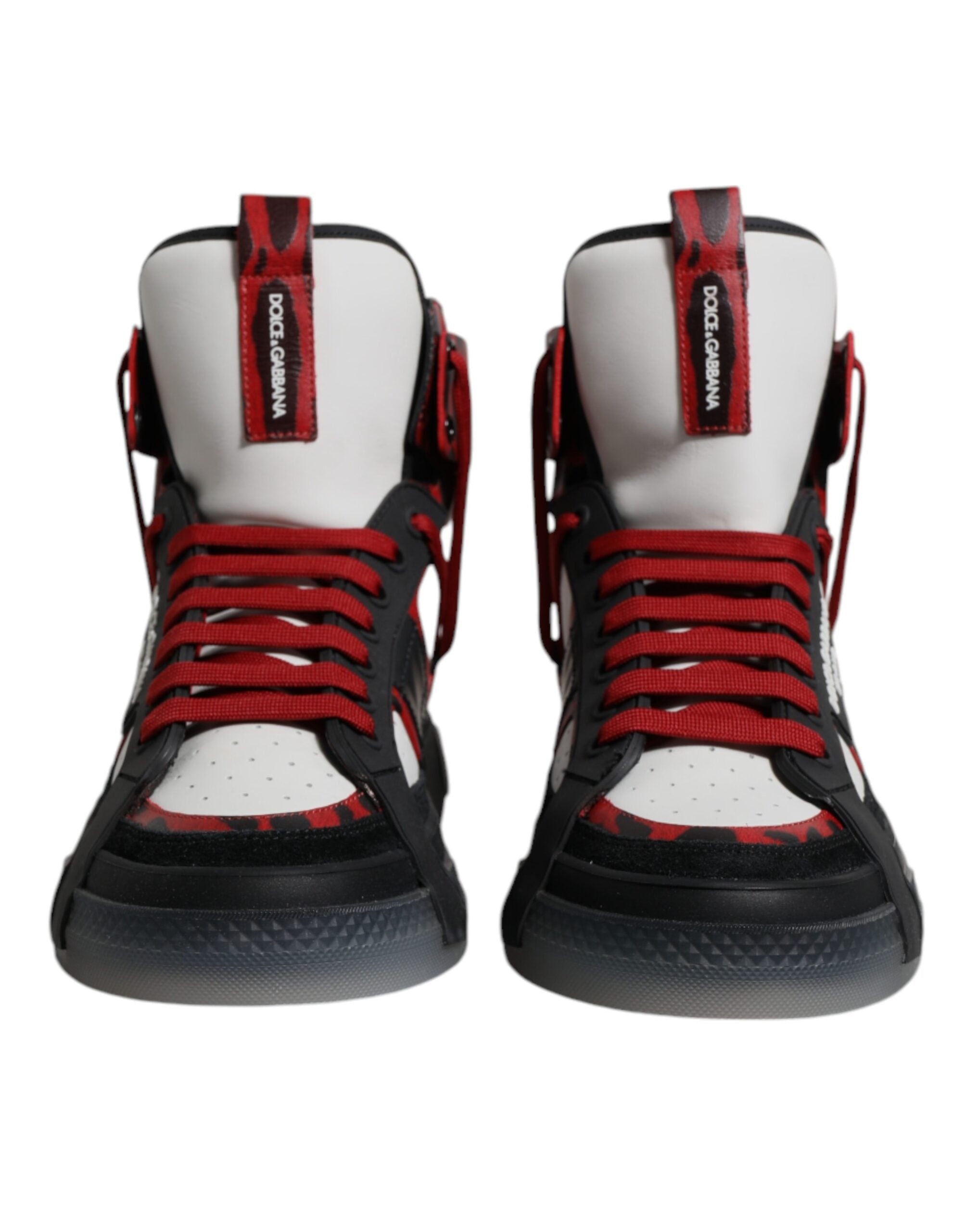 Dolce & Gabbana Multicolor Leder High Top Sneakers Schuhe-2