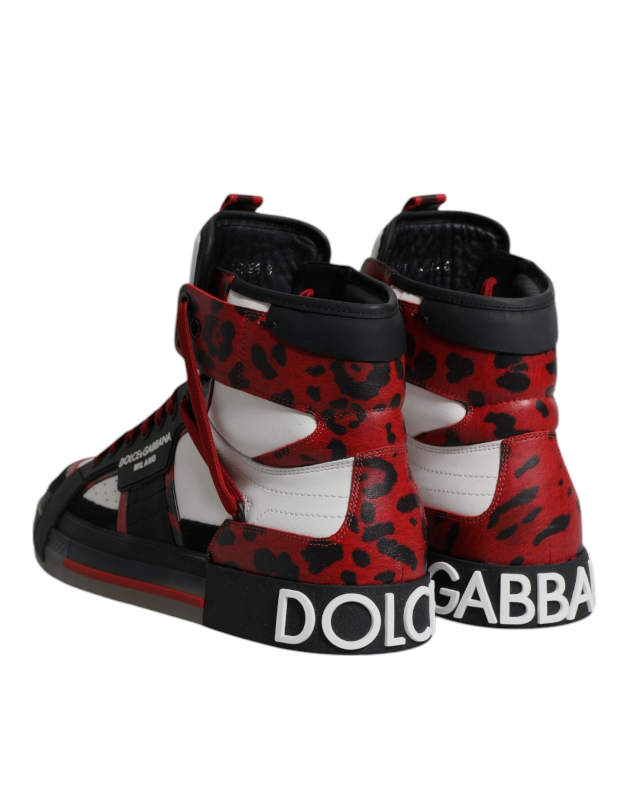 Dolce & Gabbana Multicolor Leder High Top Sneakers Schuhe-5