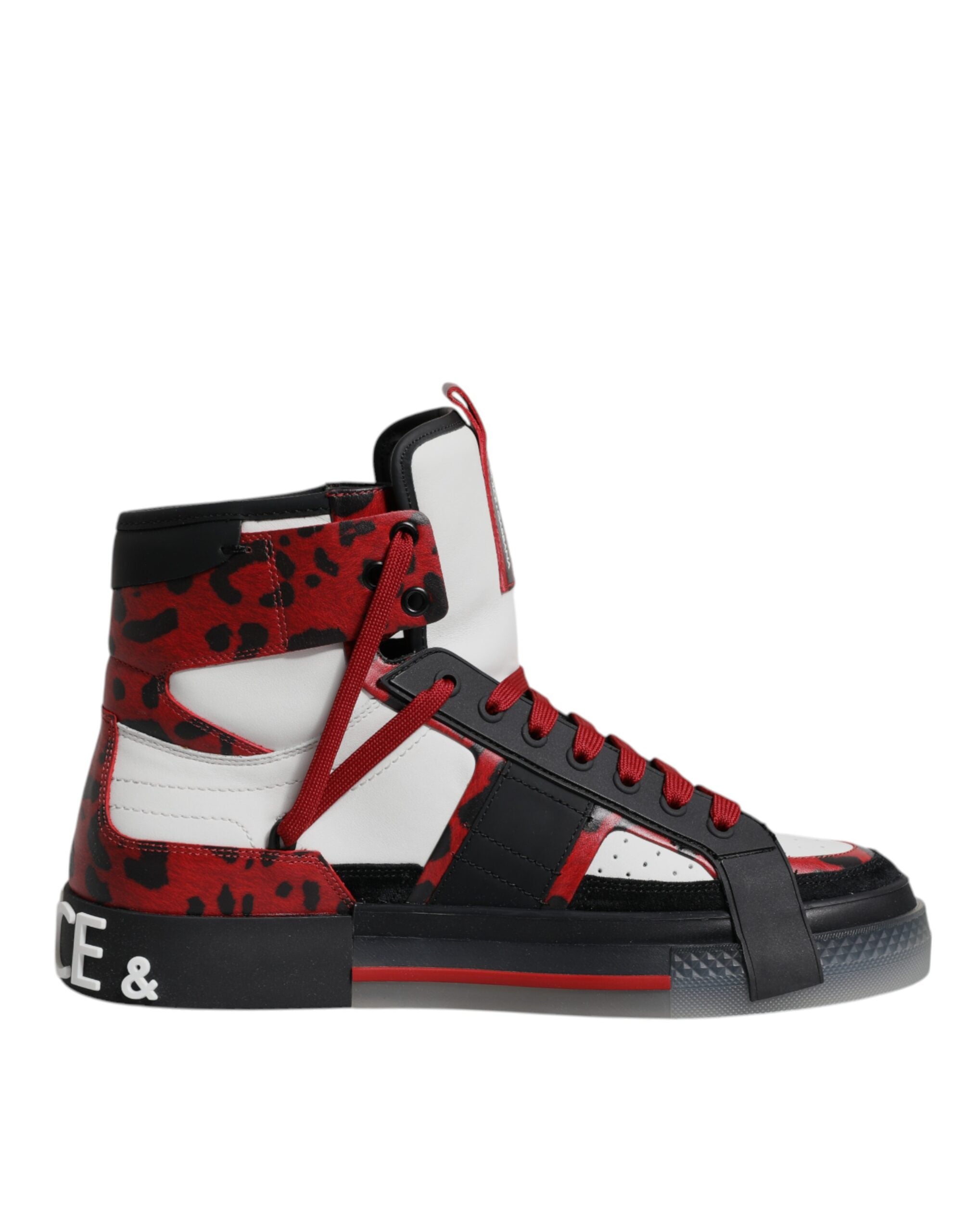 Dolce & Gabbana Multicolor Leder High Top Sneakers Schuhe-1