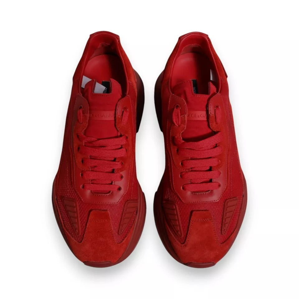 Dolce & Gabbana Red Leather Daymaster Low Top Sneakers Shoes-2