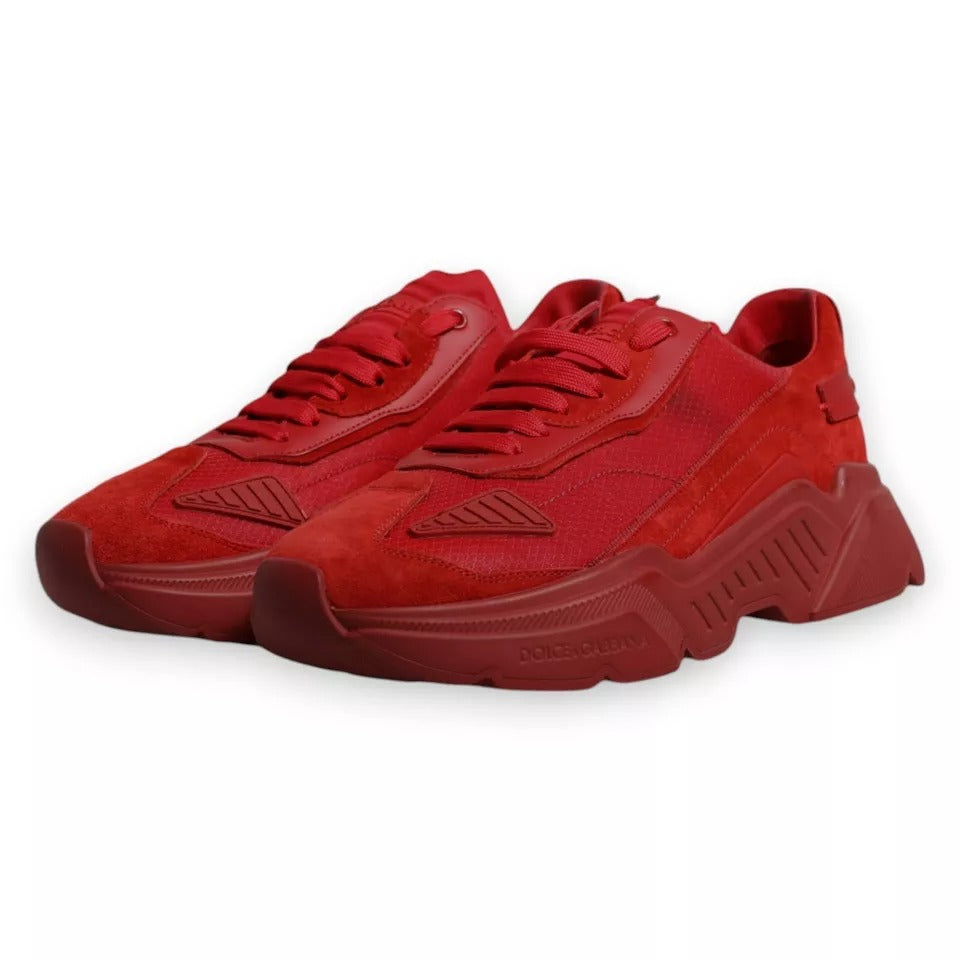 Dolce & Gabbana Red Leather Daymaster Low Top Sneakers Shoes-3