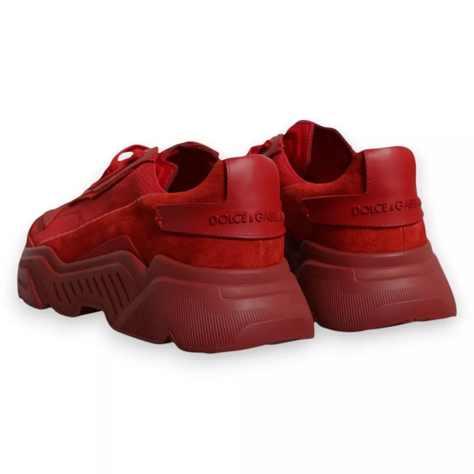 Dolce & Gabbana Red Leather Daymaster Low Top Sneakers Shoes-4