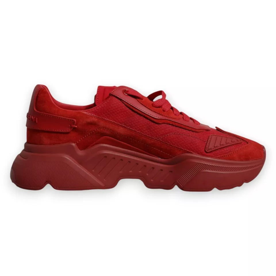 Dolce & Gabbana Red Leather Daymaster Low Top Sneakers Shoes-5