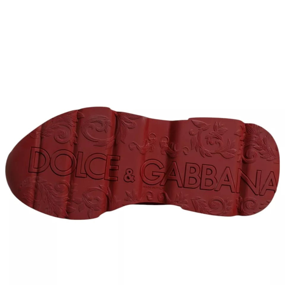 Dolce & Gabbana Red Leather Daymaster Low Top Sneakers Shoes-7