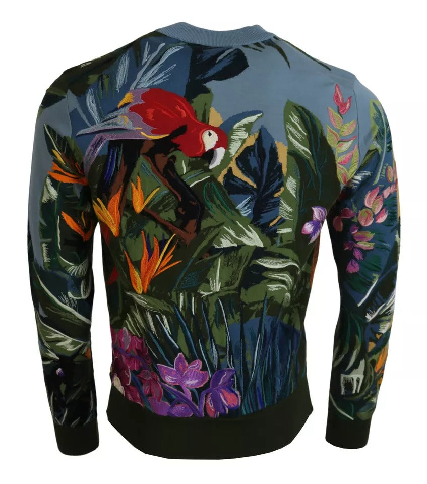 Dolce & Gabbana Jungle Wool Silk Sweater Logo Sweater-2