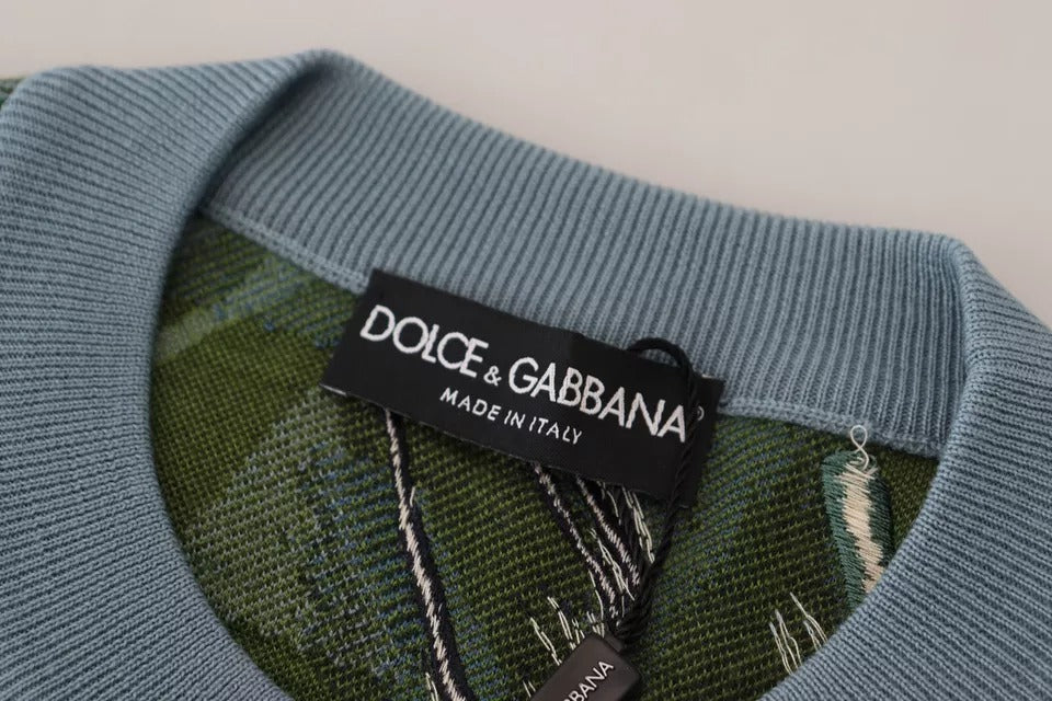 Dolce & Gabbana Jungle Wool Silk Sweater Logo Sweater-5
