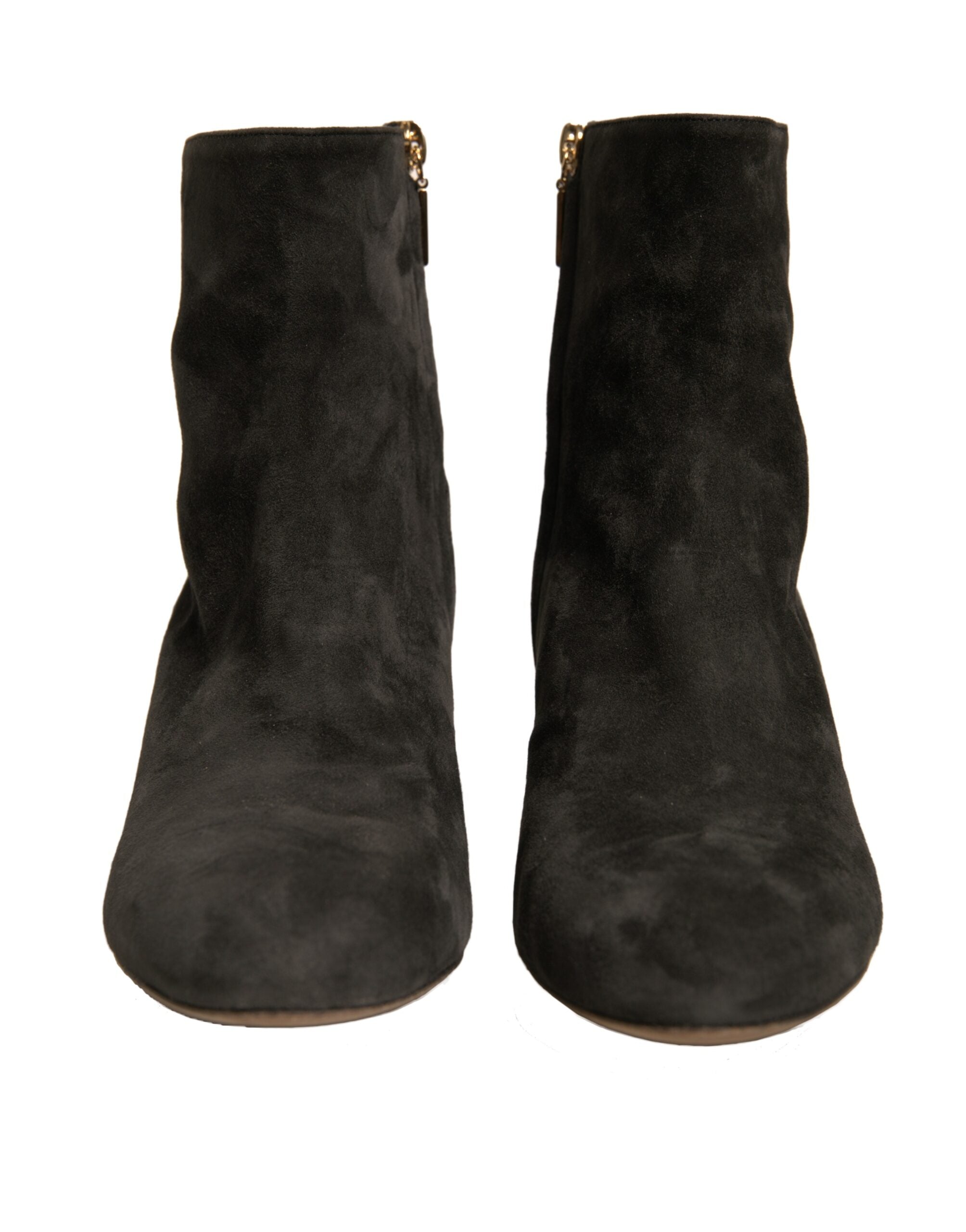Dolce & Gabbana Schwarze verschönerte Absatzstiefel Schuhe-2
