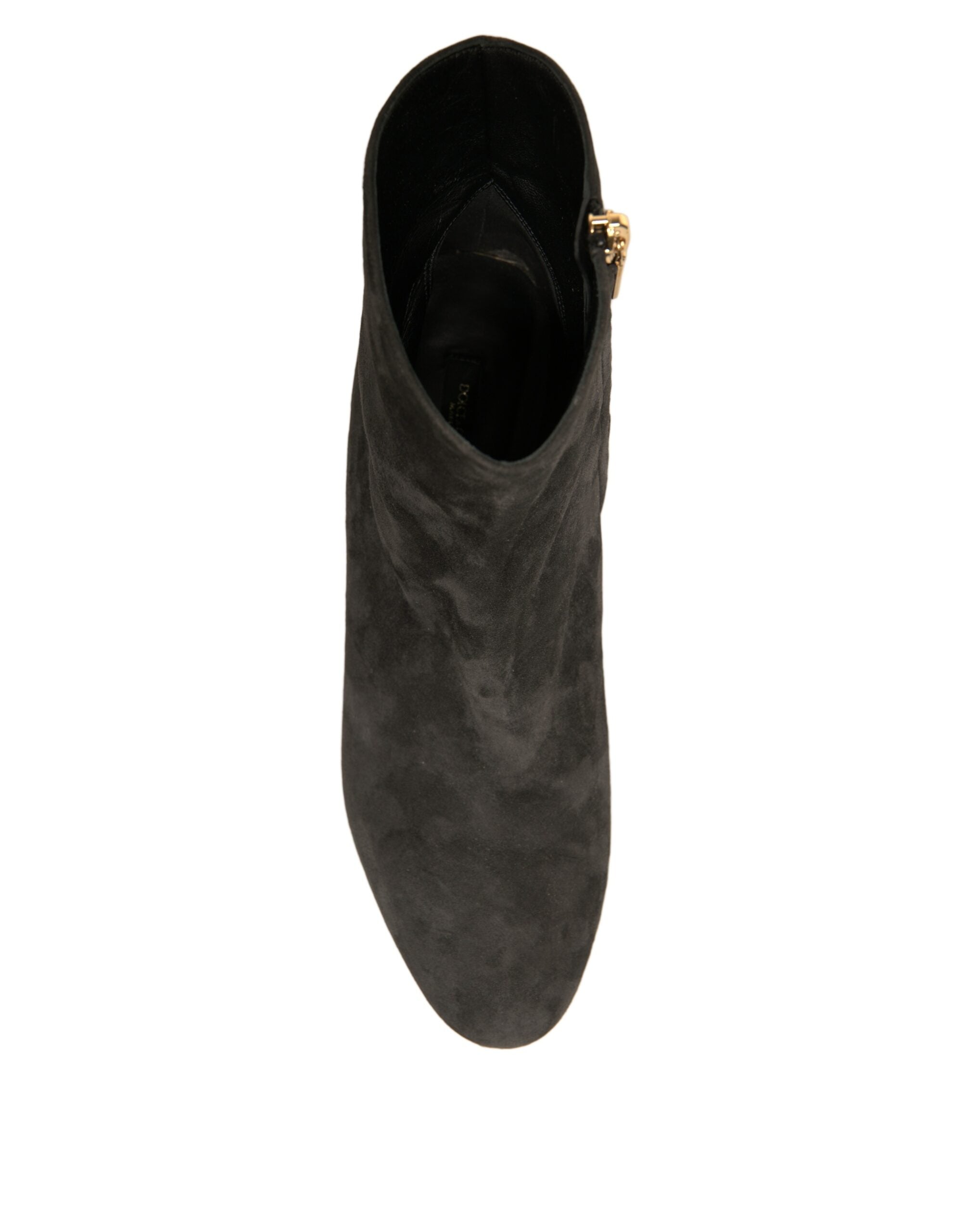 Dolce & Gabbana Schwarze verschönerte Absatzstiefel Schuhe-7