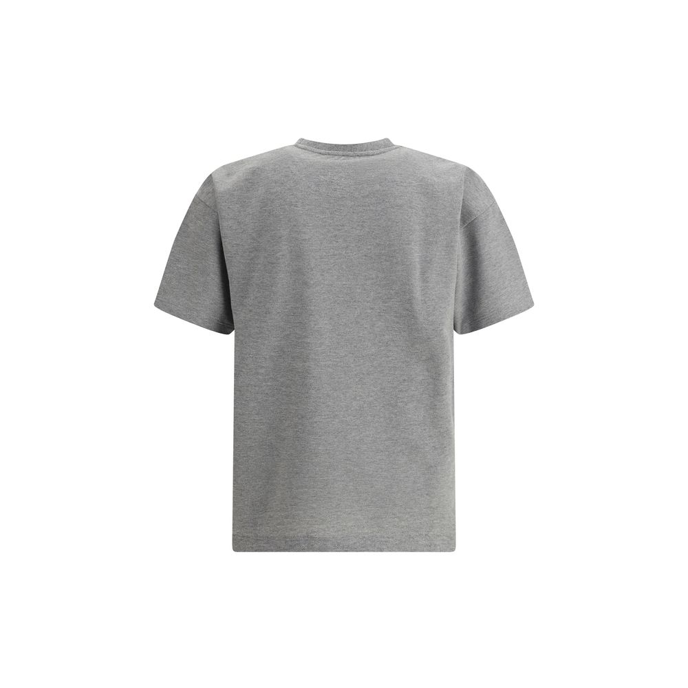 Saint Laurent Grey Cotton T-Shirt in Oversize-2