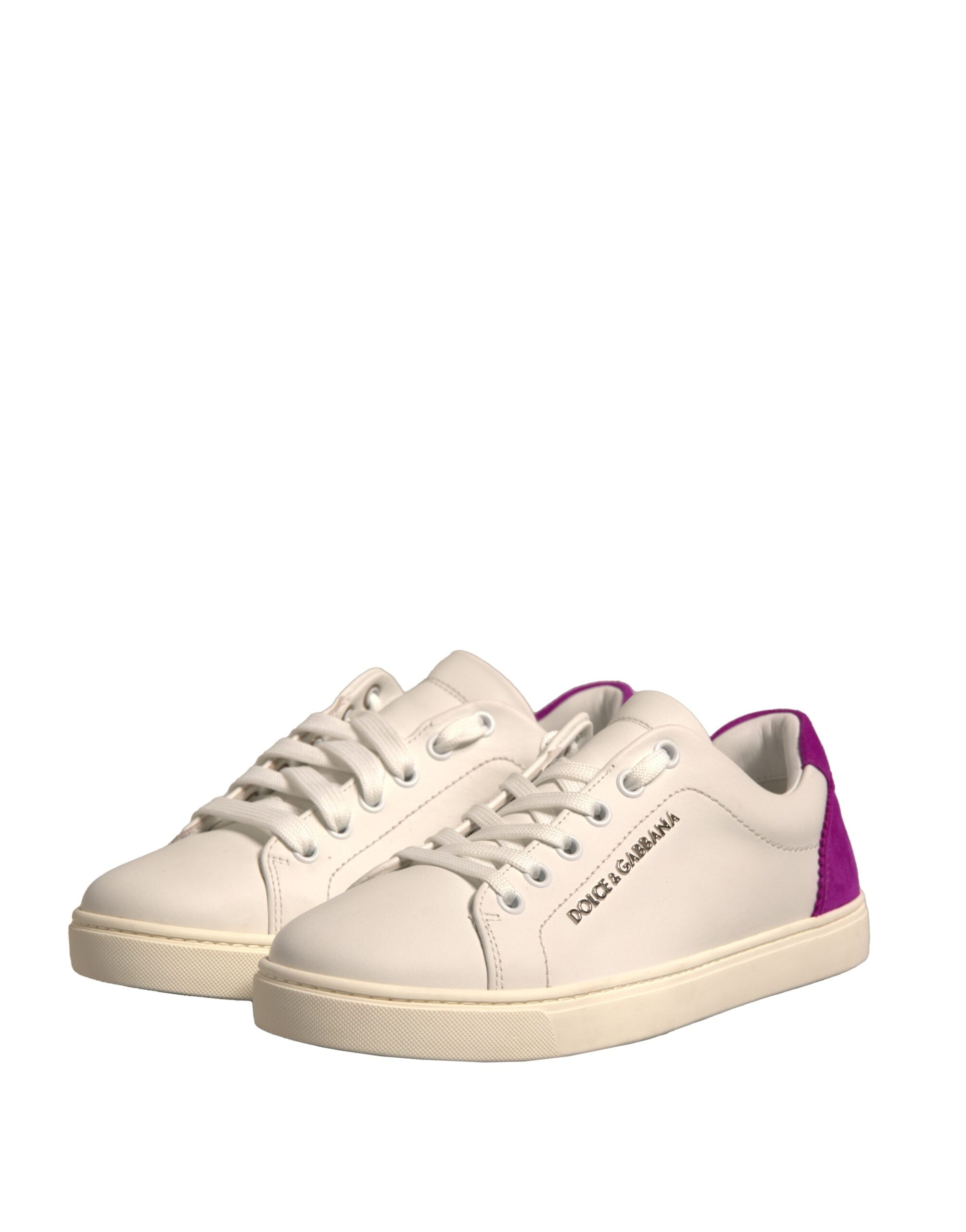 Zapatillas bajas de ante blanco de Dolce & Gabbana-4
