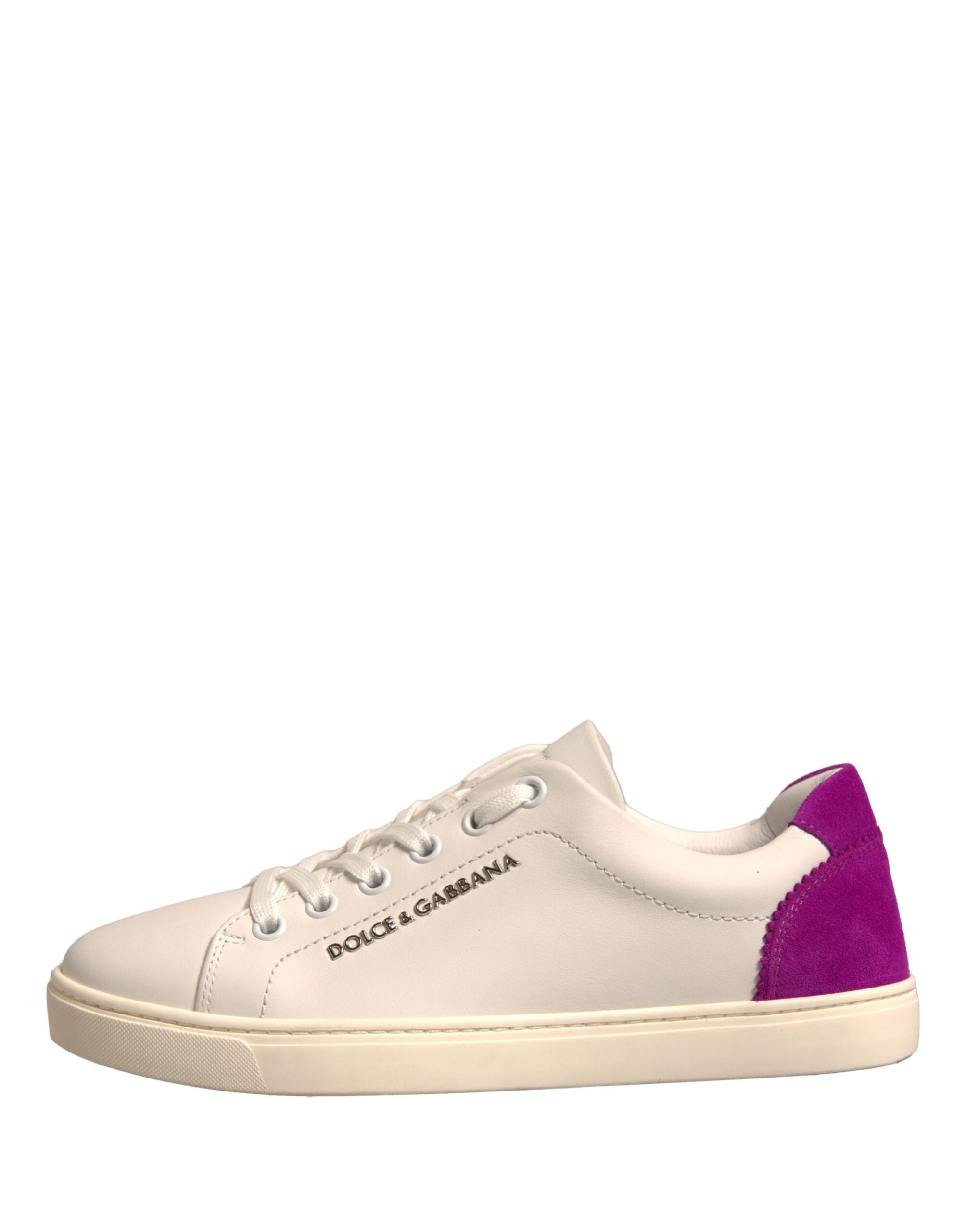 Zapatillas bajas de ante blanco de Dolce & Gabbana-6