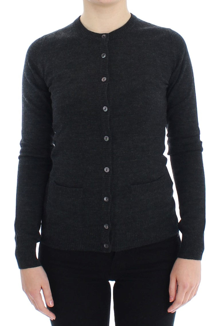 Dolce & Gabbana grey wool sweater with button placket-1