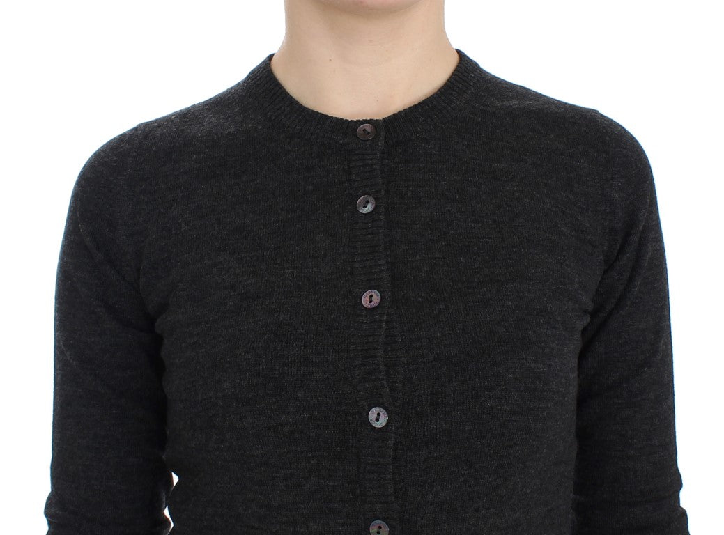 Dolce & Gabbana grey wool sweater with button placket-5