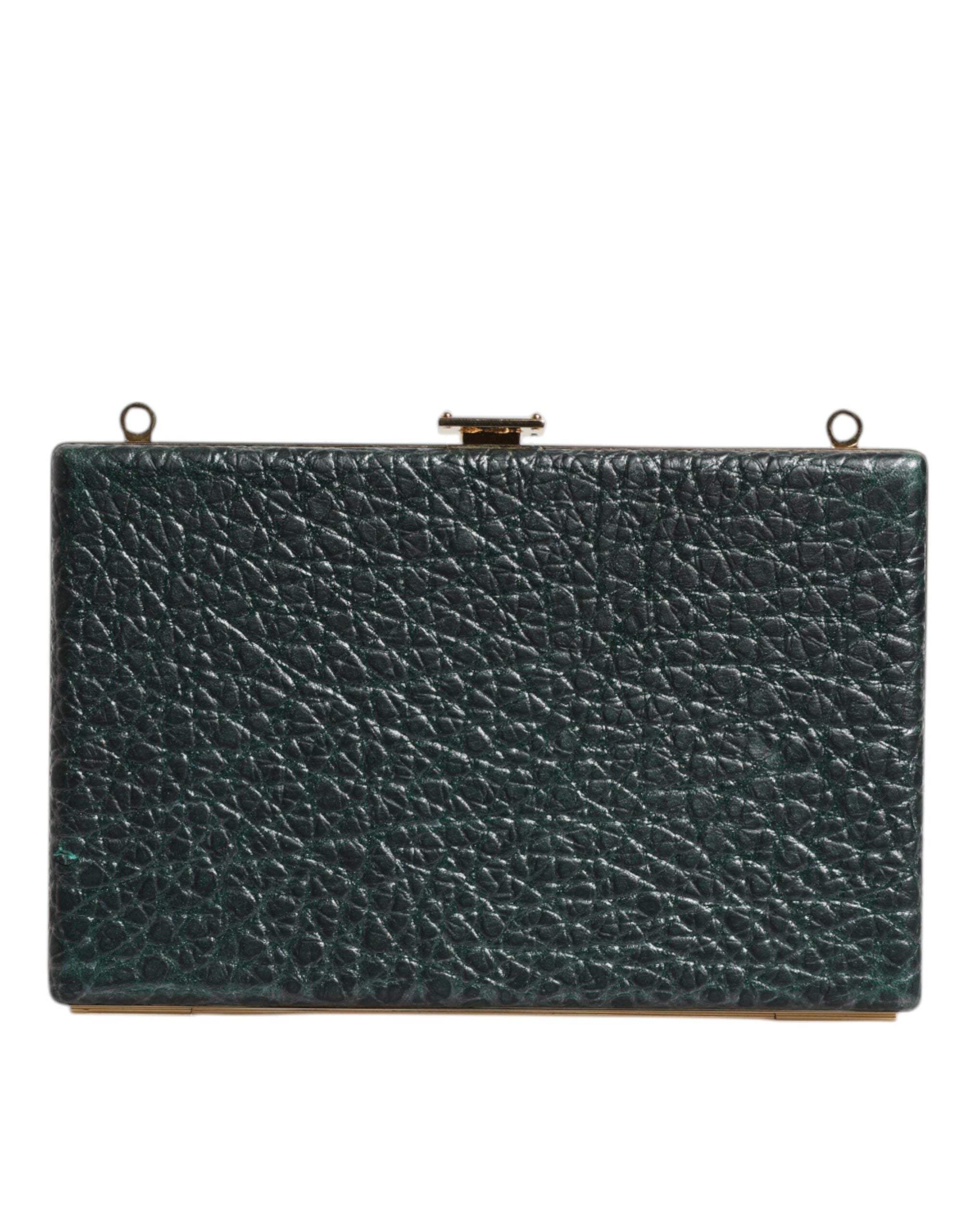 Dolce & Gabbana Black Leather Clutch Evening Crossbody Bag-1