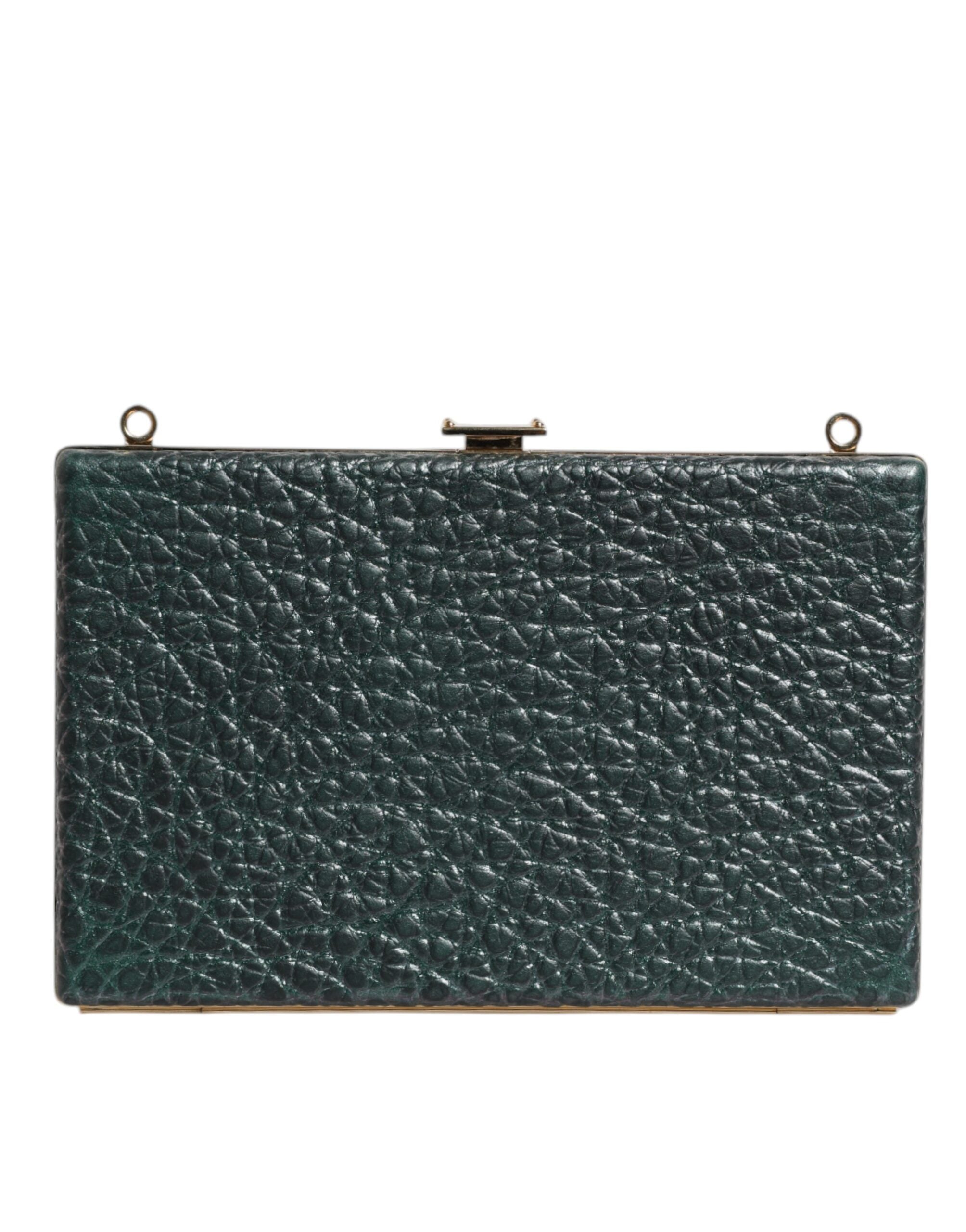 Dolce & Gabbana Black Leather Clutch Evening Crossbody Bag-4