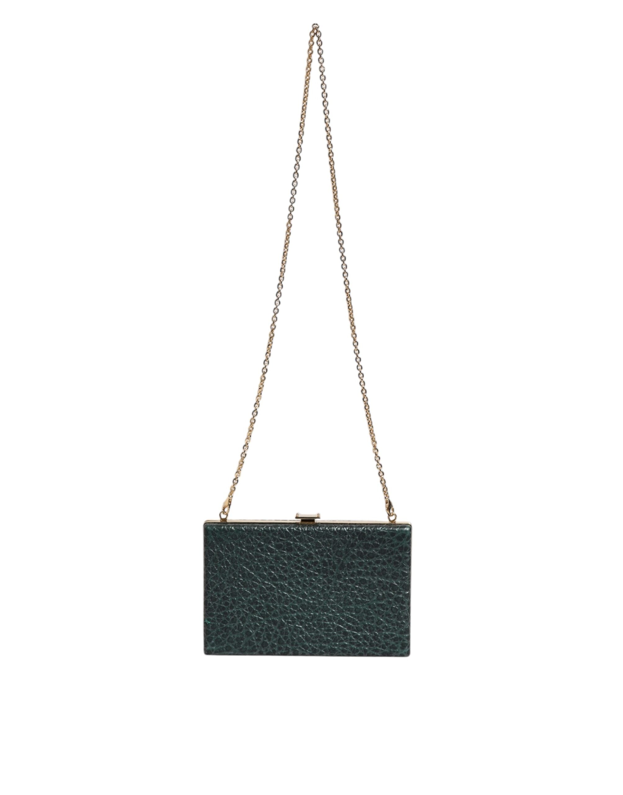 Dolce & Gabbana Black Leather Clutch Evening Crossbody Bag-8