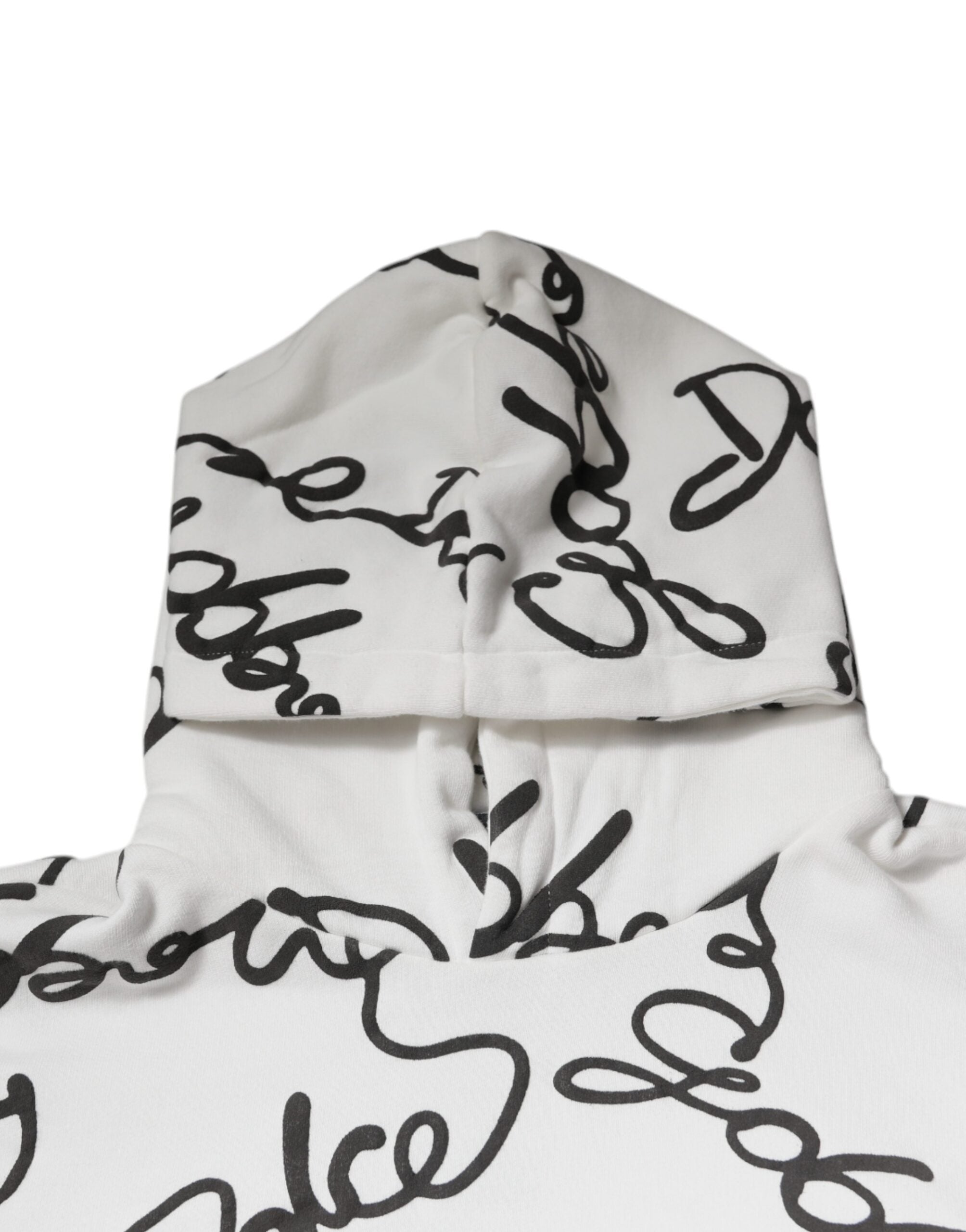 Dolce & Gabbana White Logo Cotton Hooded Sweatshirt-6