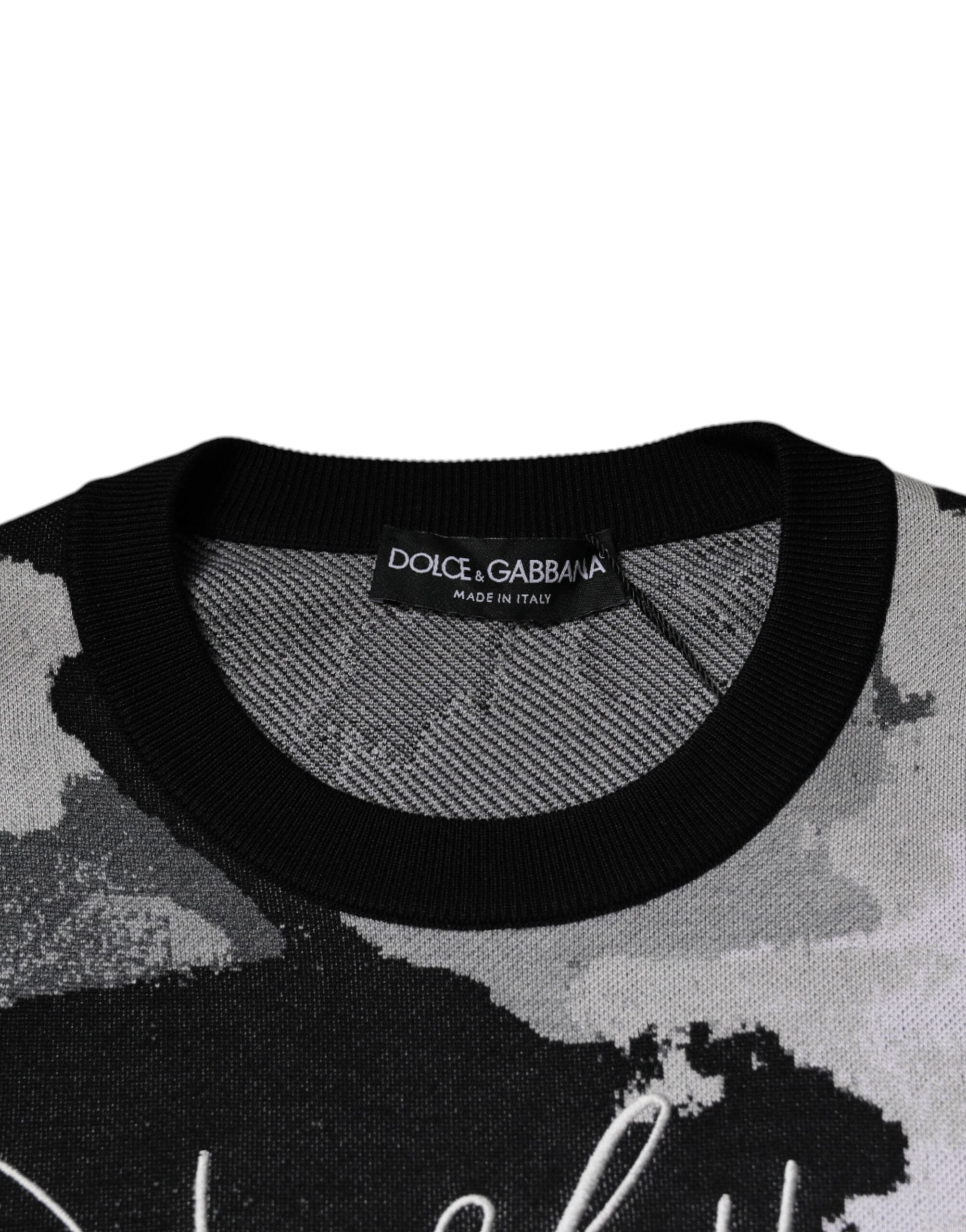 Dolce & Gabbana Multicolor Camouflage Rundhalsausschnitt Männer Pullover Pullover-5