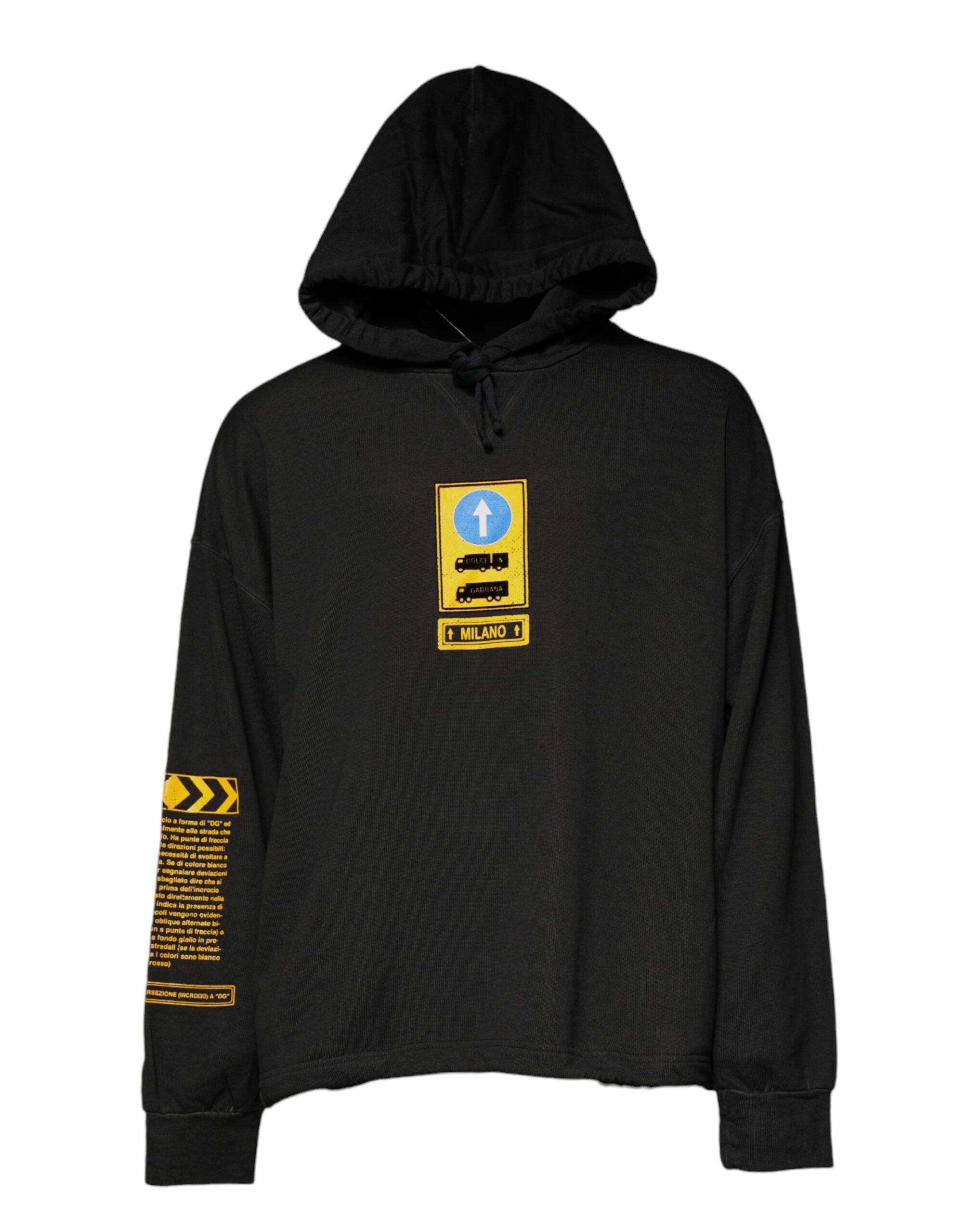 Dolce & Gabbana Black DG Shield Cotton Hoodie-1
