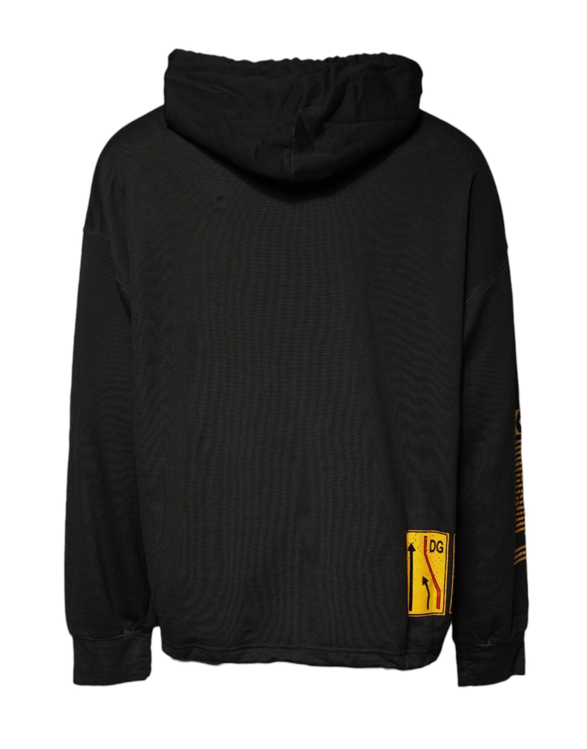 Dolce & Gabbana Black DG Shield Cotton Hoodie-5