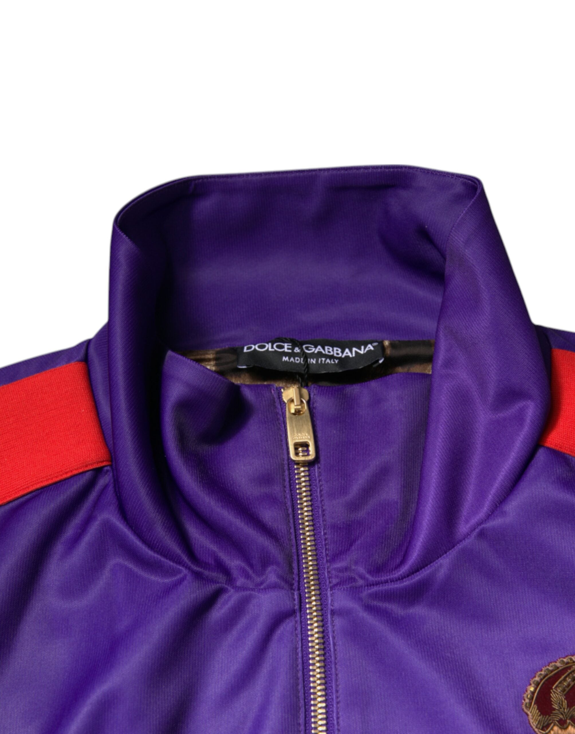 Dolce & Gabbana Lila Jahr des Schweins Bomberpullover mit Reißverschluss-5