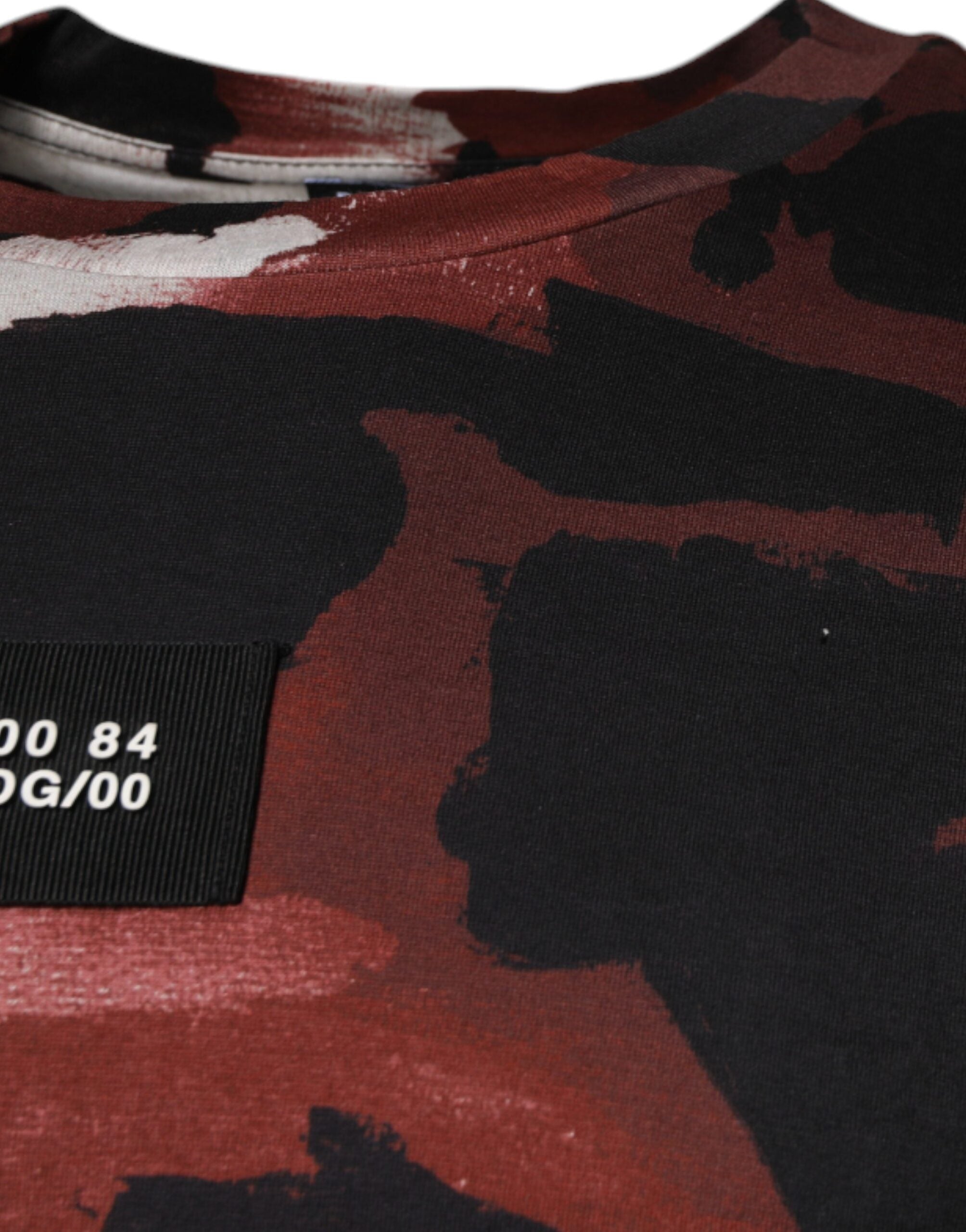 Dolce & Gabbana Multicolor Camouflage T-Shirt mit Rundhalsausschnitt-4